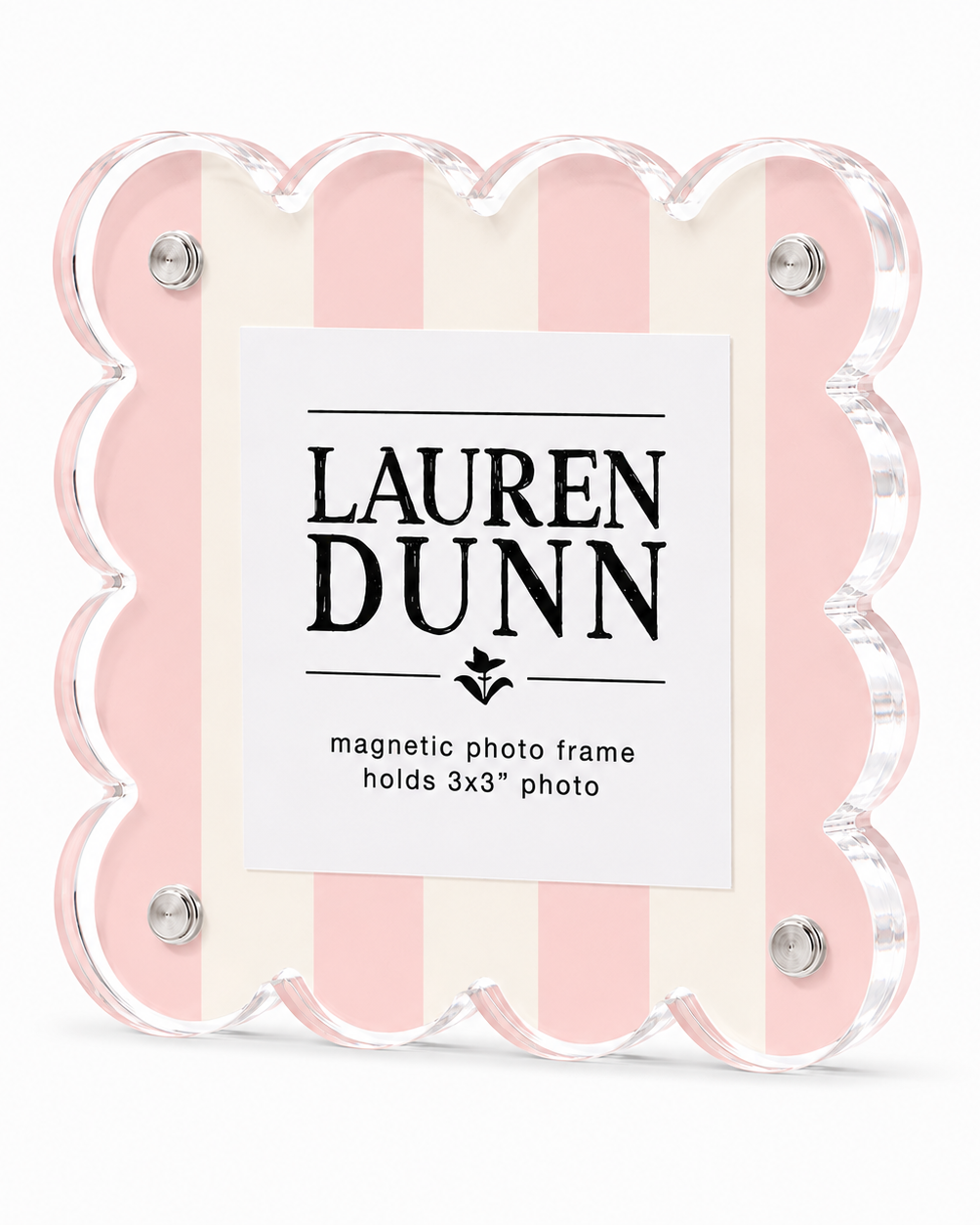 Lauren Dunn Blush Cream Scalloped Frame