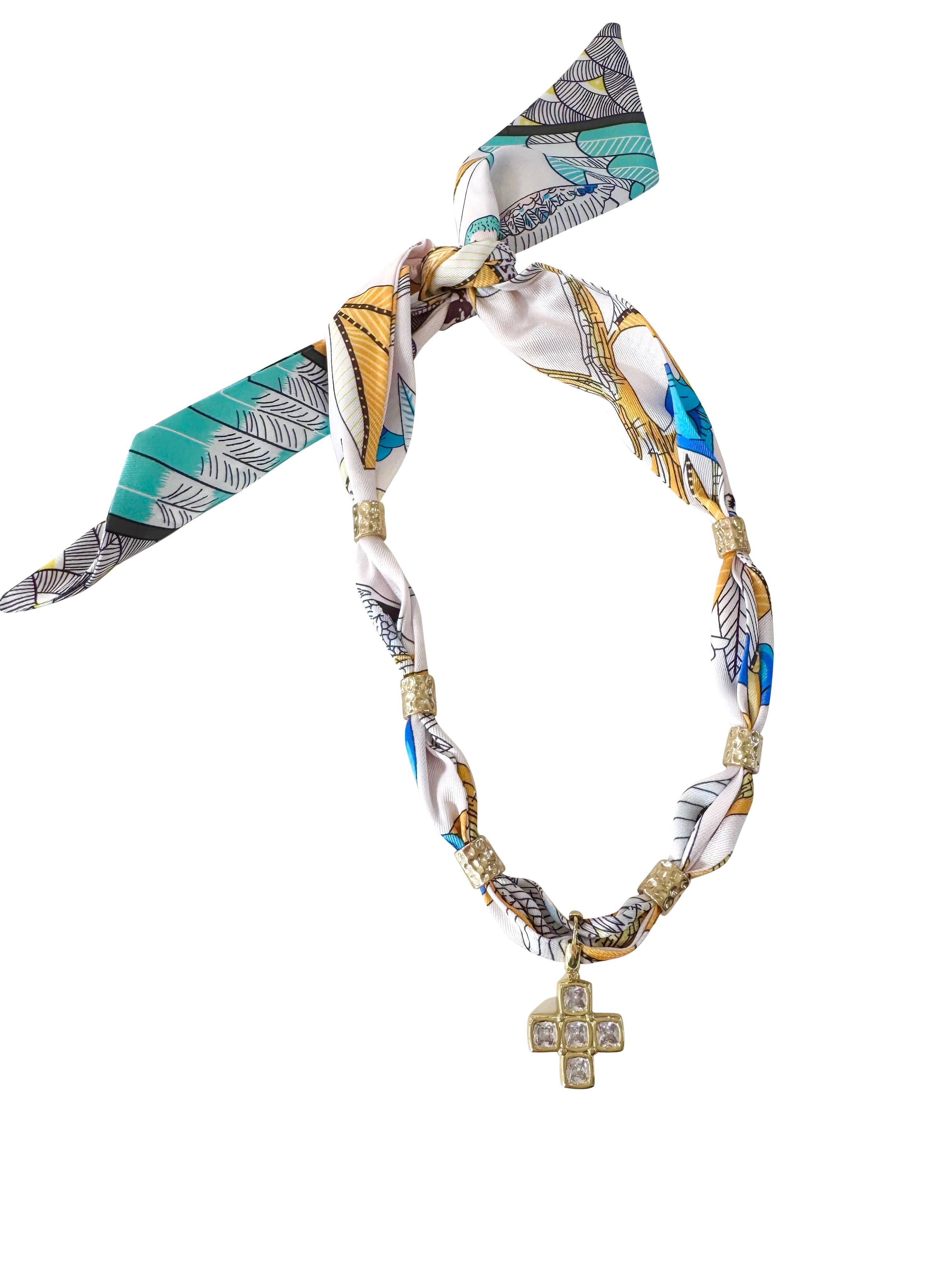 Figi Scarf with Charm Necklace - Gabrielle's Biloxi