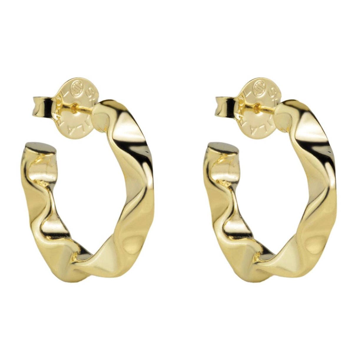 Sheila Fajl Wrinkled Hoops - Shiny Gold - Gabrielle's Biloxi