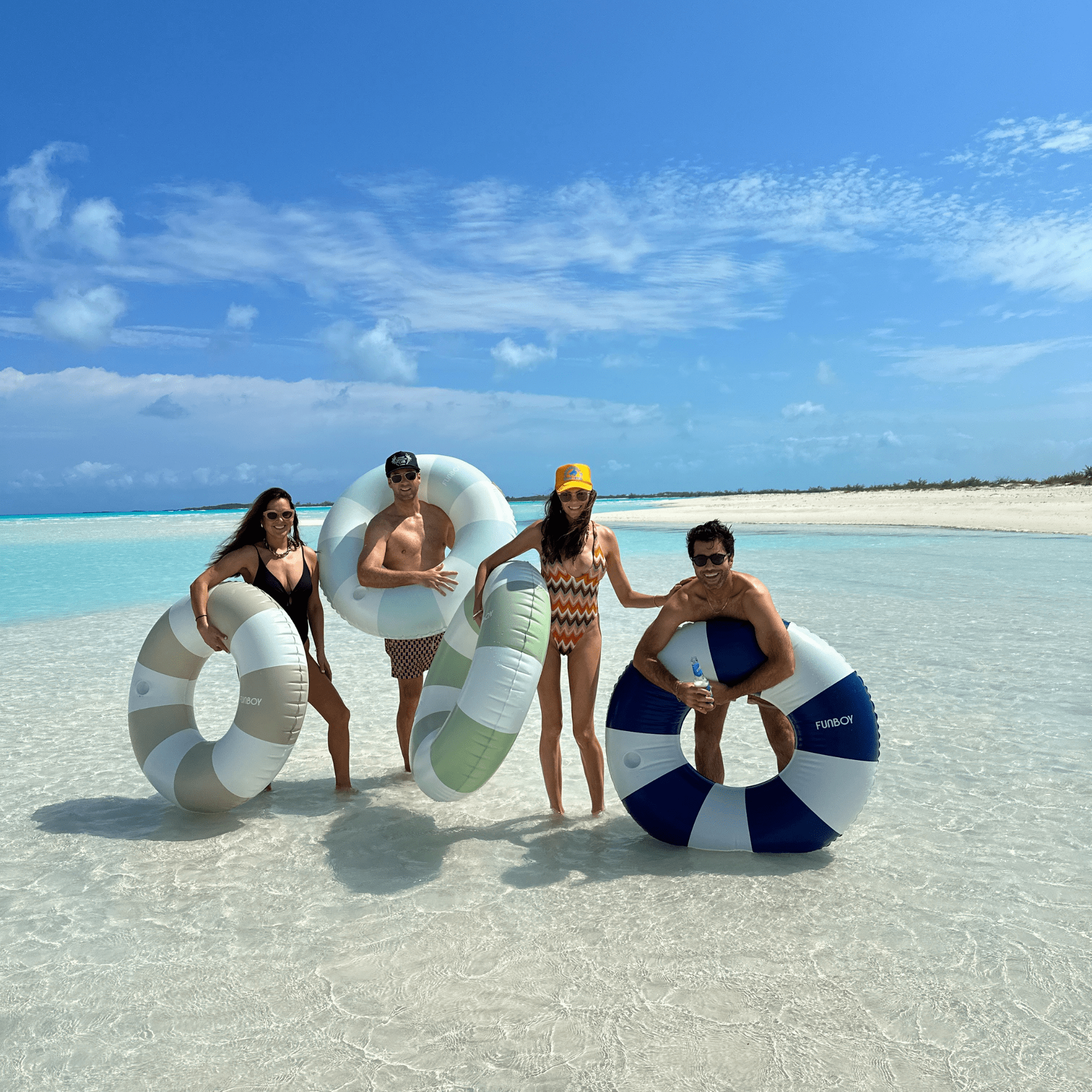 Blue Vintage Stripe Tube Float - Gabrielle's Biloxi