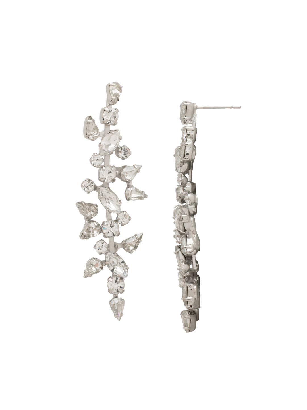 Sorrelli Daphne Statement Earrings - Crystal Silver