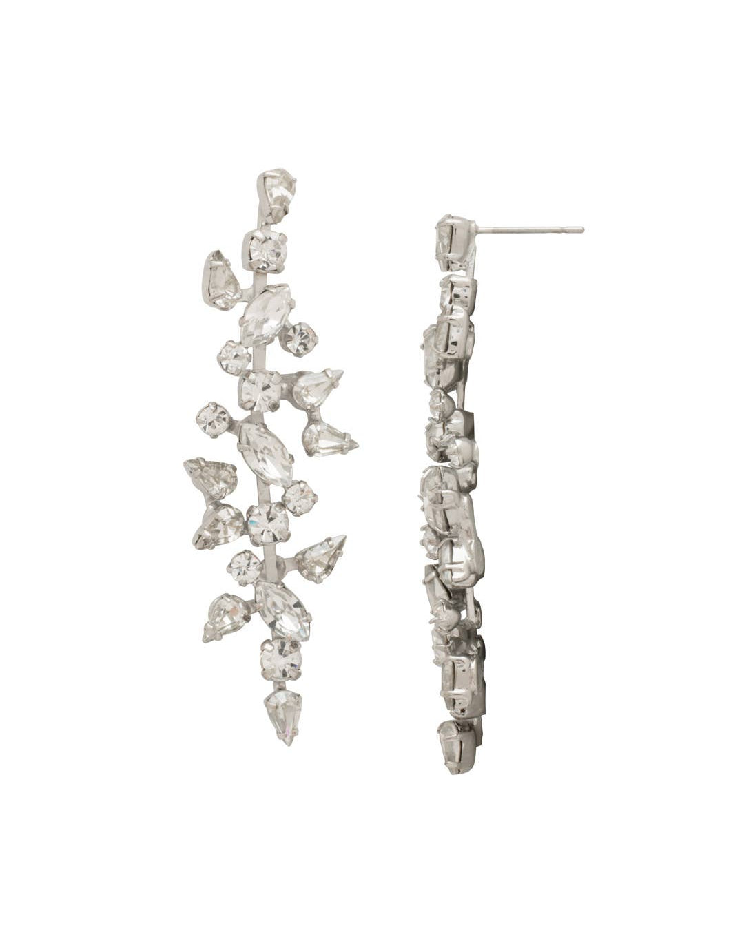 Sorrelli Daphne Statement Earrings - Crystal Silver