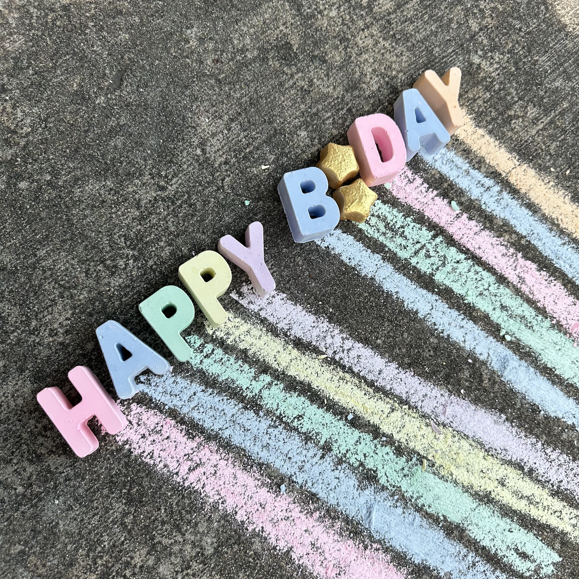 Happy Birthday Handmade Sidewalk Chalk - Gabrielle's Biloxi