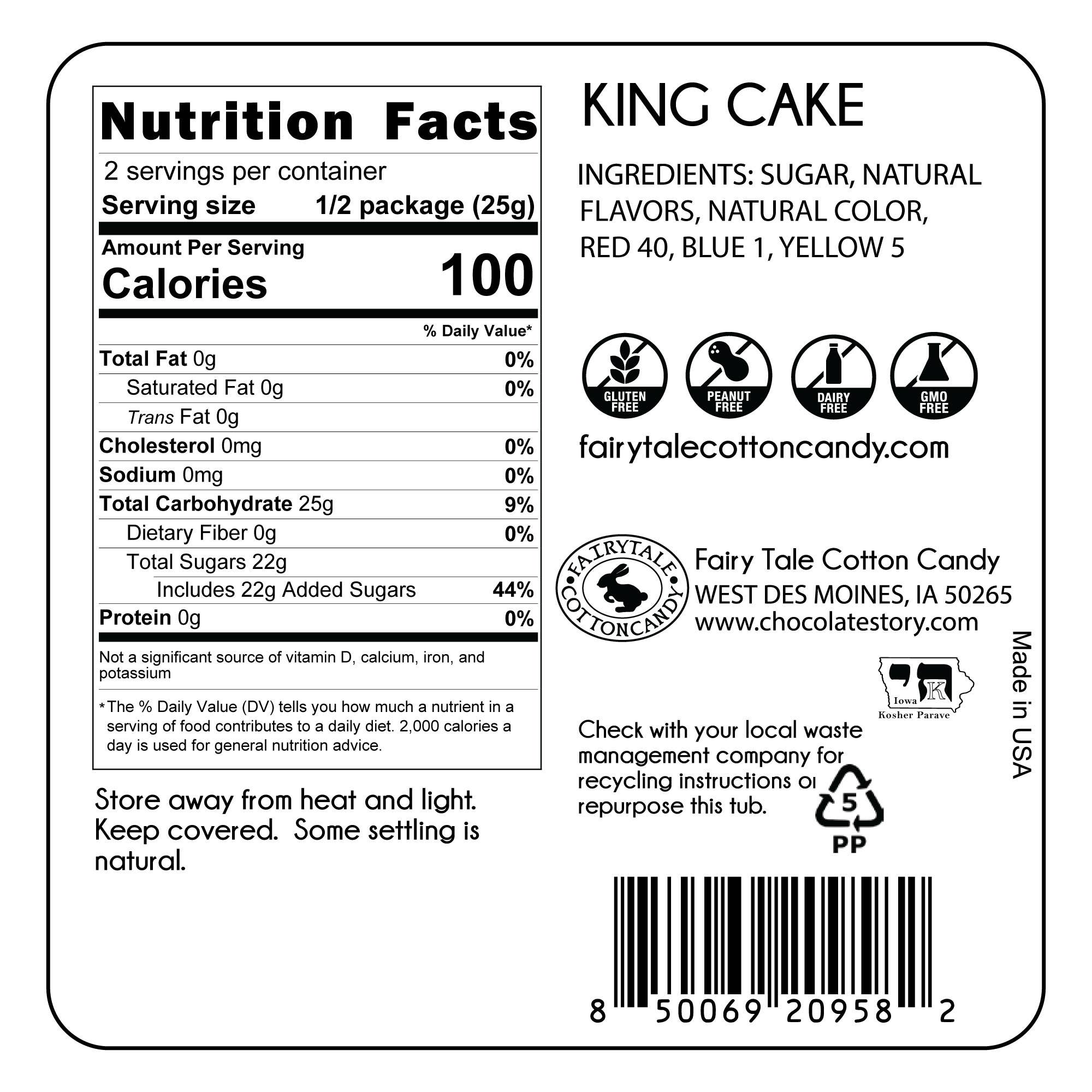 King Cake Cotton Candy - Gabrielle's Biloxi