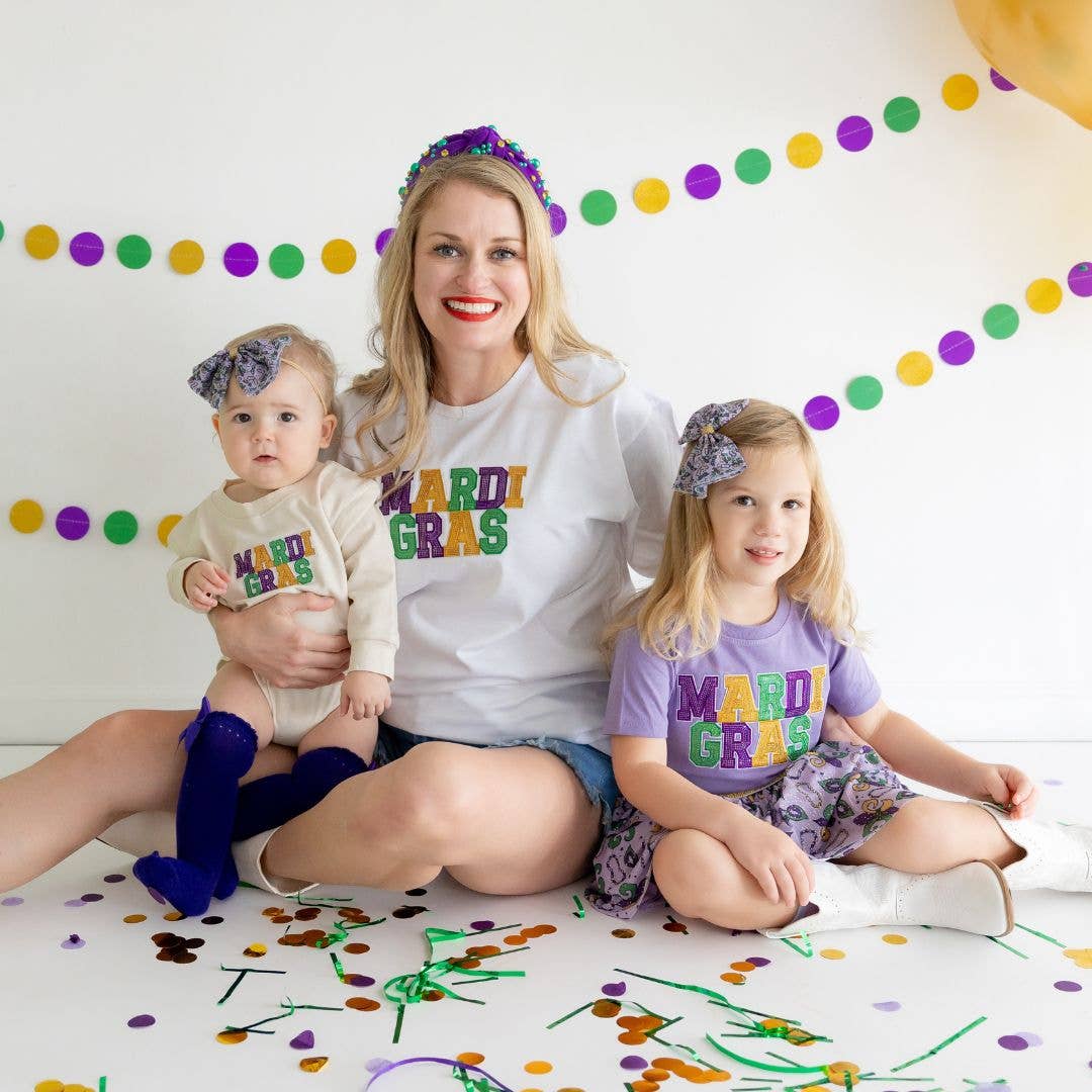 Mardi Gras Patch Long Sleeve Romper - Gabrielle's Biloxi