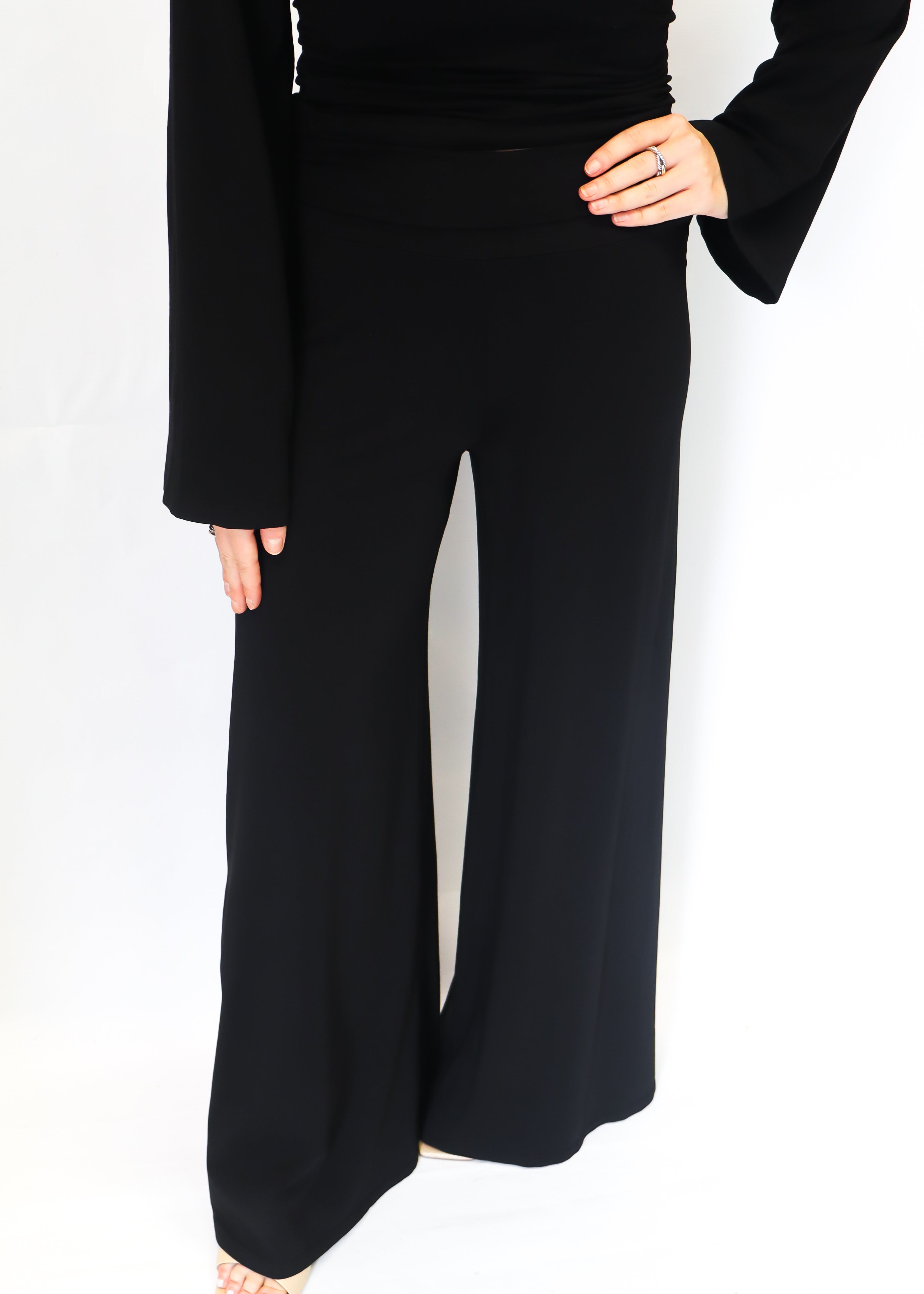 Bobi Wide Leg Pant - Black - Gabrielle's Biloxi