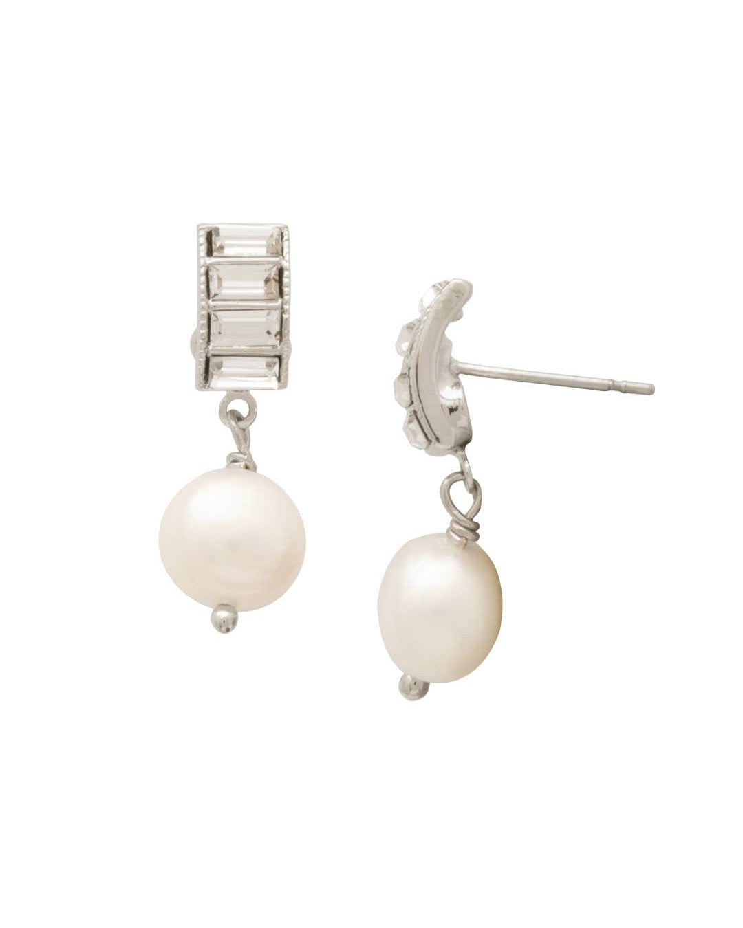 Sorrelli Cressida Dangle Earrings - Crystal Pearl