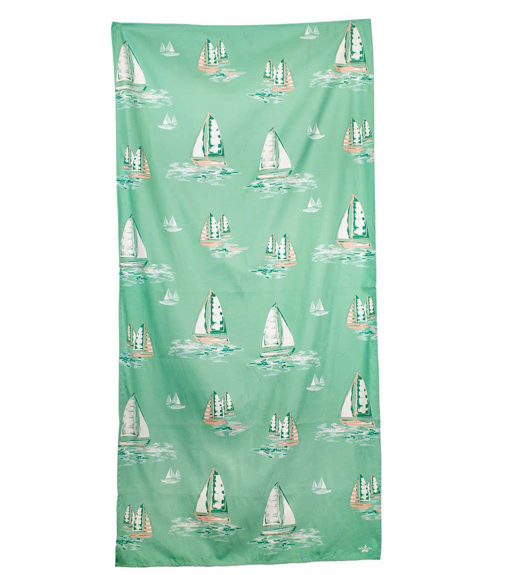 Sail Away Beach Towel - Emerald Coast/Pink - Gabrielle's Biloxi