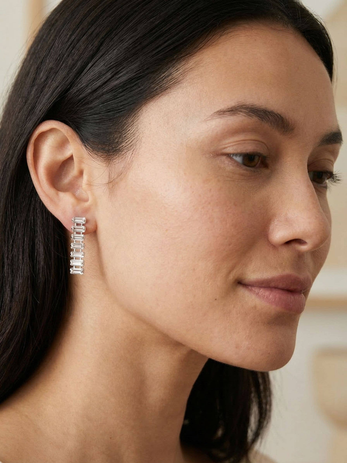 Bianca Dangle Earrings - Palladium