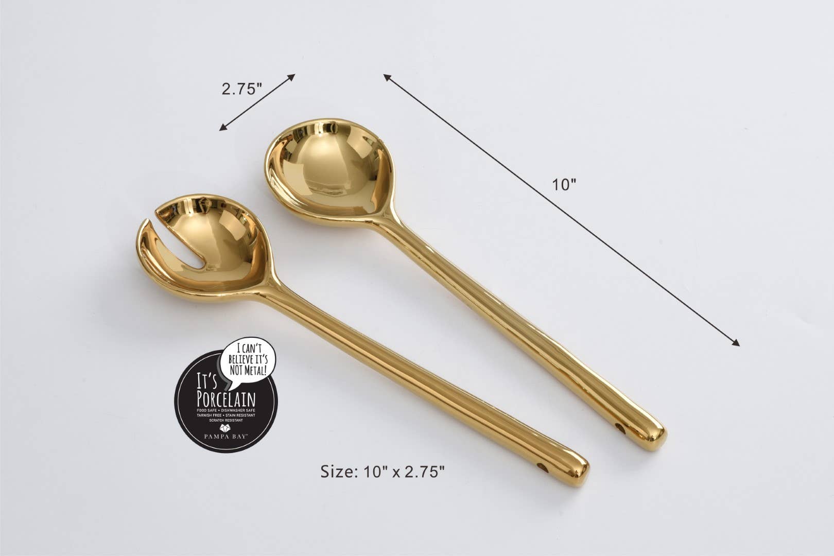 Pampa Bay Salad Servers - Gold - Gabrielle's Biloxi