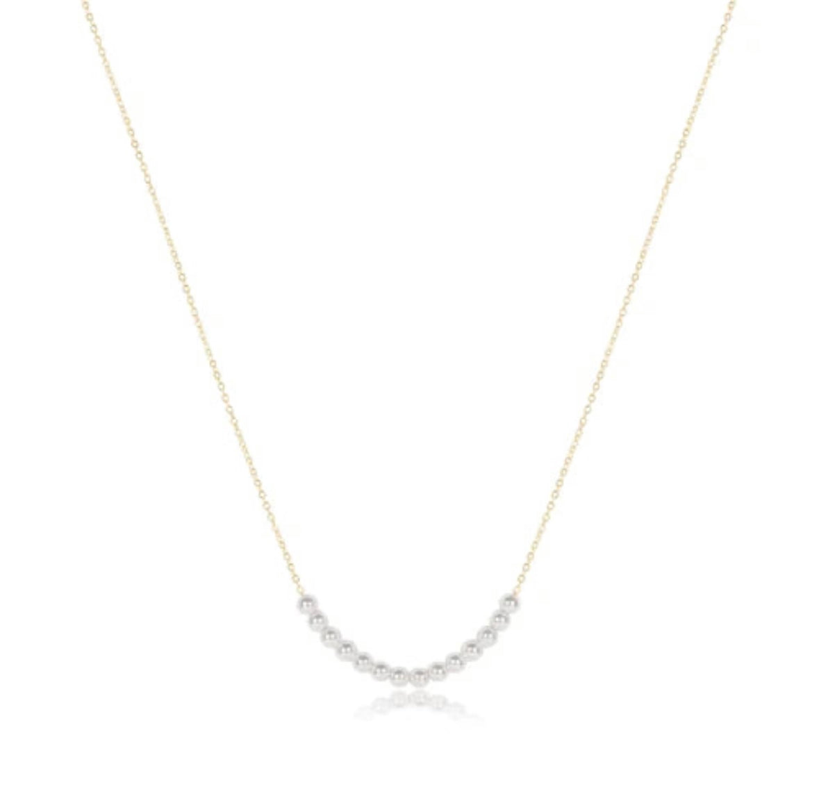 ENewton 16" Necklace Gold - Classic Beaded Bliss - 4mm Pearl - Gabrielle's Biloxi