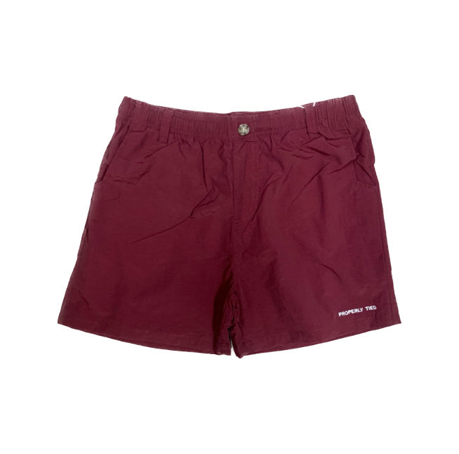Properly Tied Men's Mallard Short - Maroon - Gabrielle's Biloxi