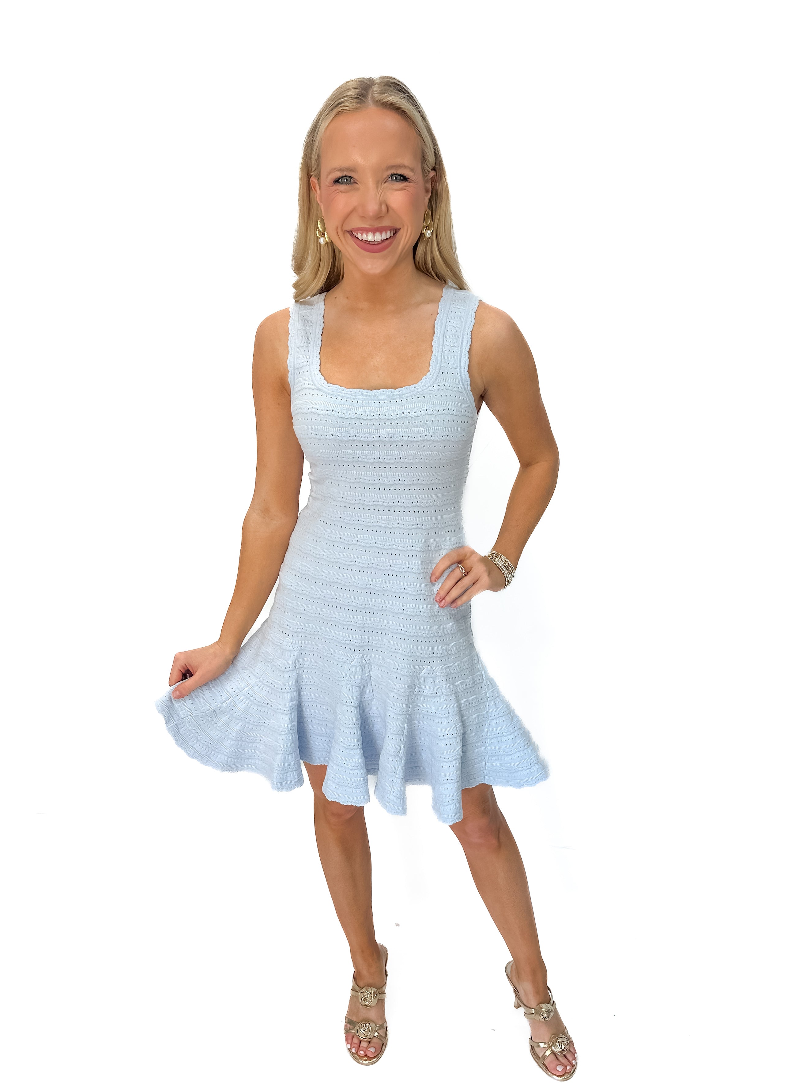 Love Shack Fancy Maryanne Dress - Morning Sky - Gabrielle's Biloxi