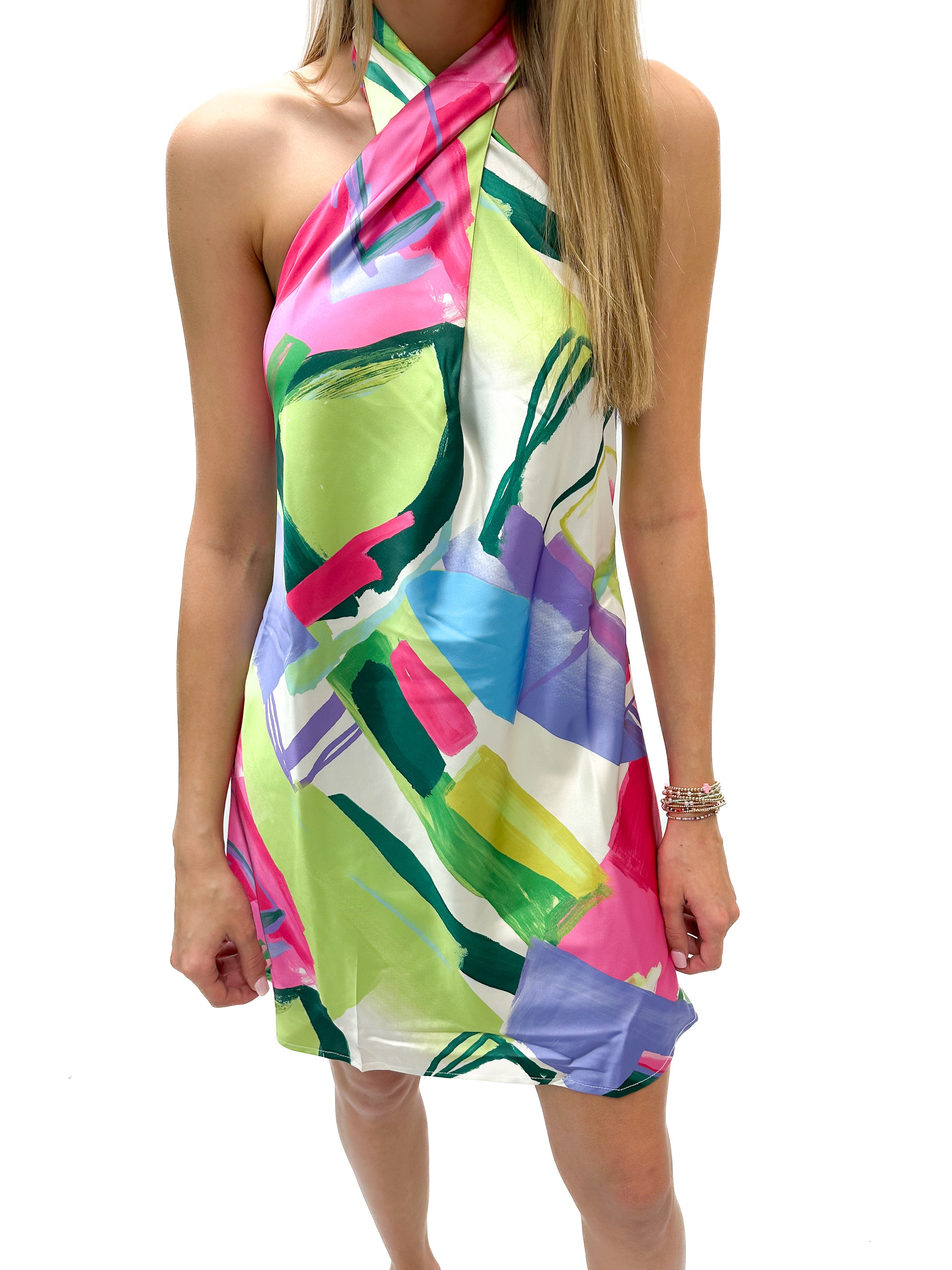 Victoria Dress - Abstract Paint - Gabrielle's Biloxi