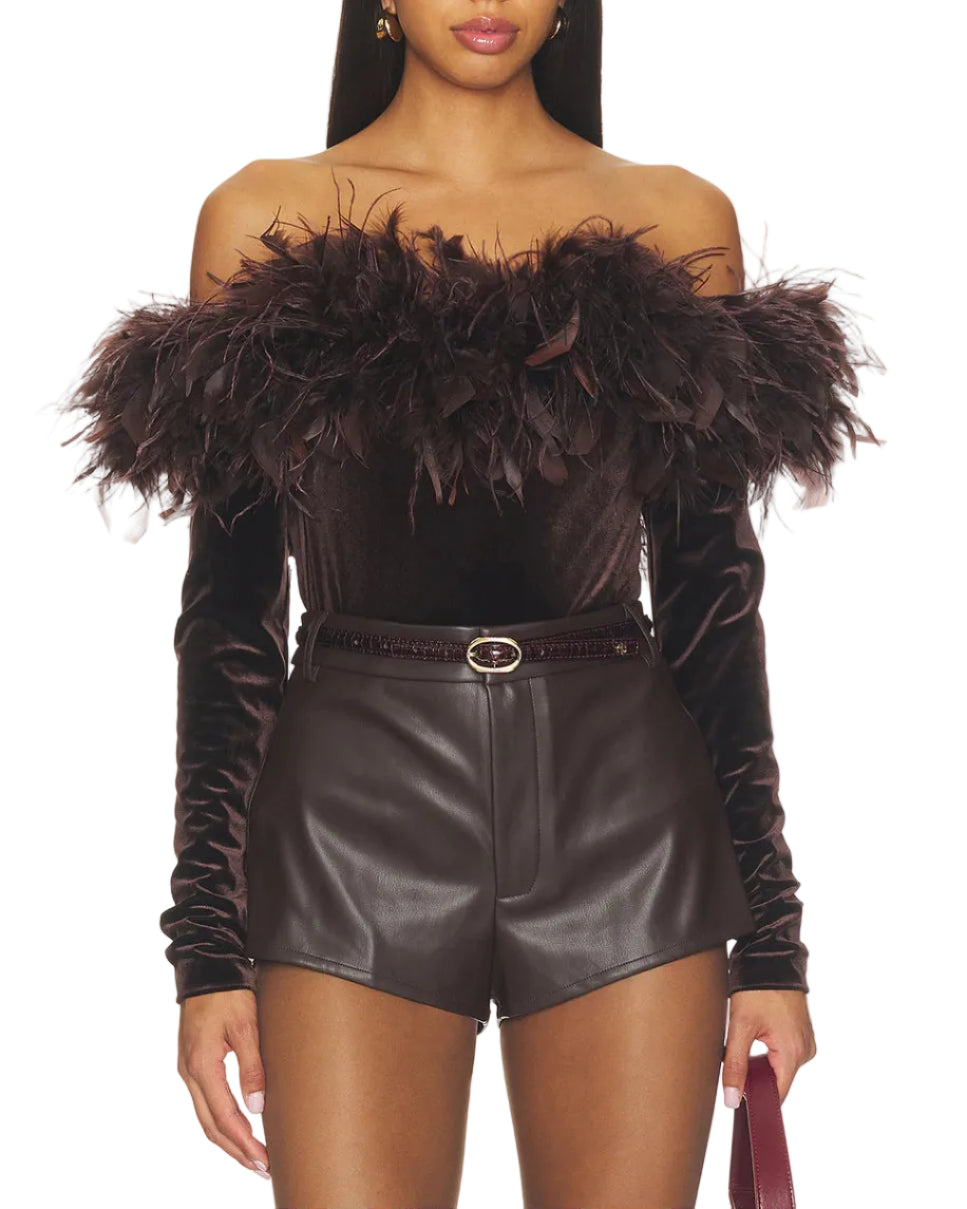 Amanda Uprichard Ella Top - Cocoa