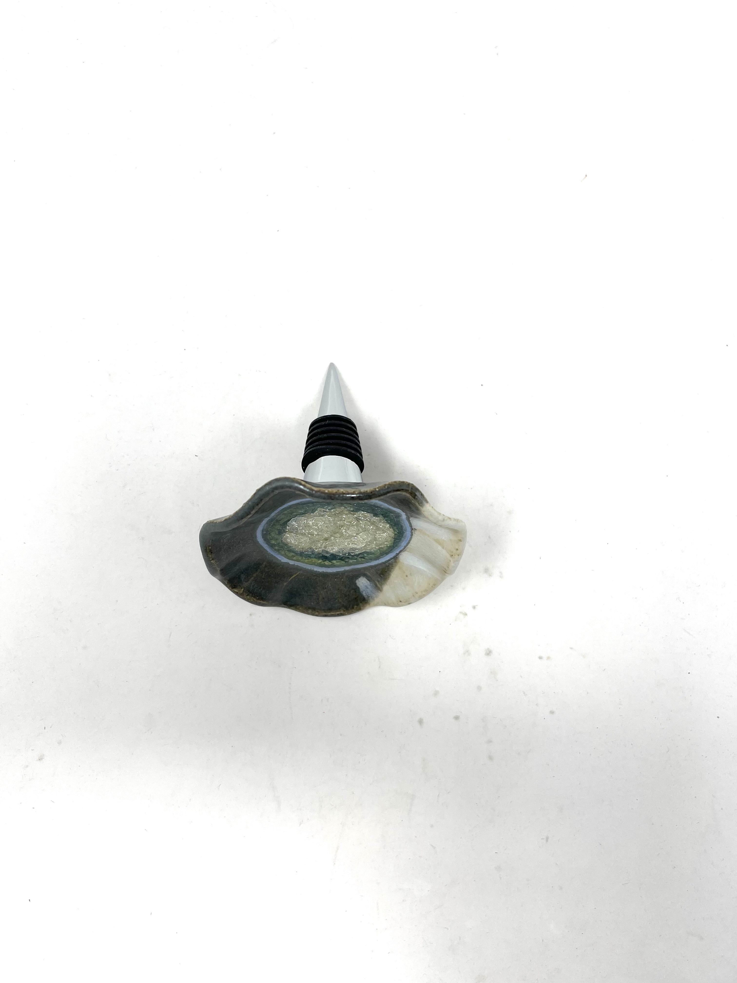 Dock 6 Wine Bottle Stopper - Grey & White - Gabrielle's Biloxi