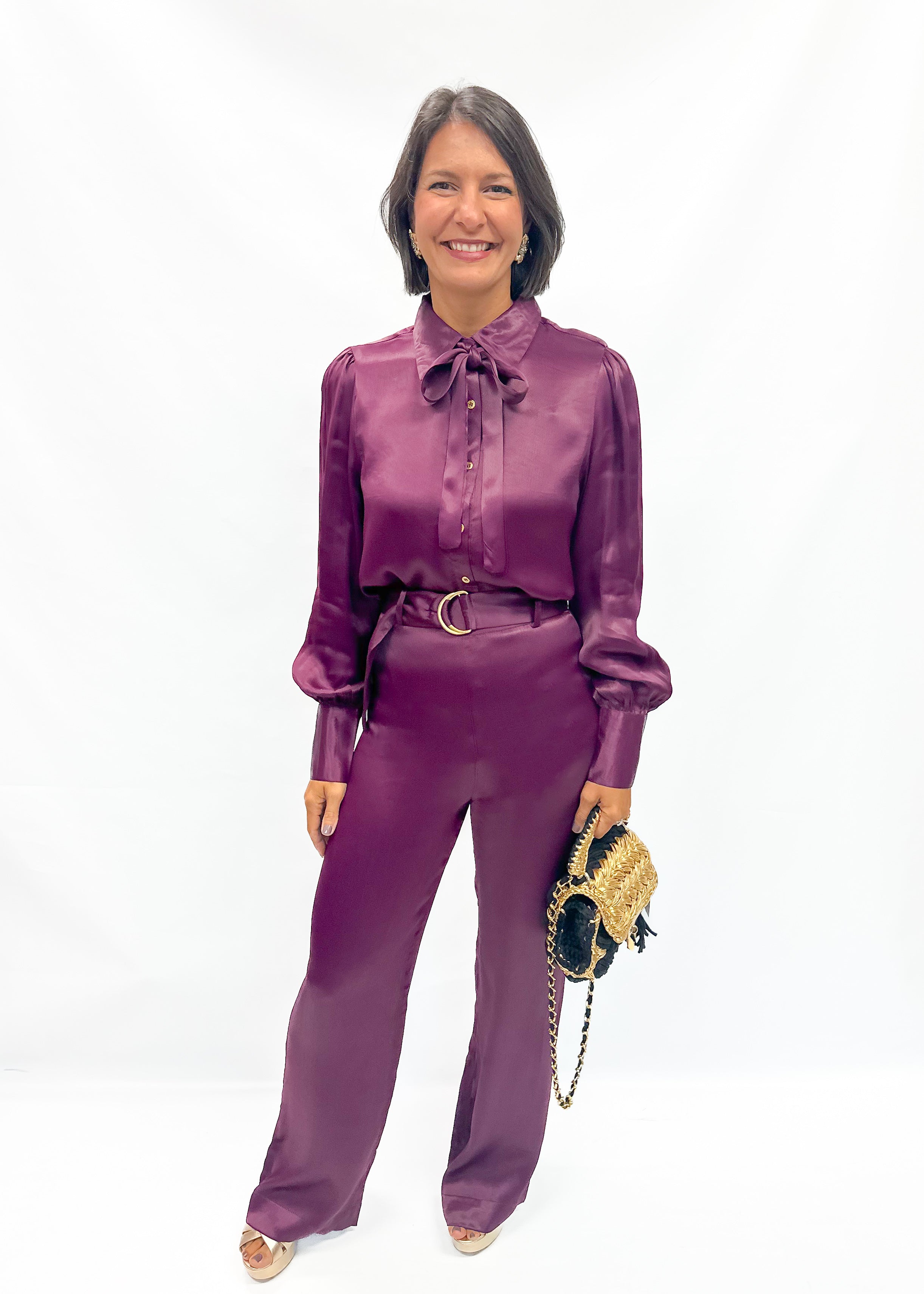Karina Grimaldi Belinda Pants - Malbec - Gabrielle's Biloxi