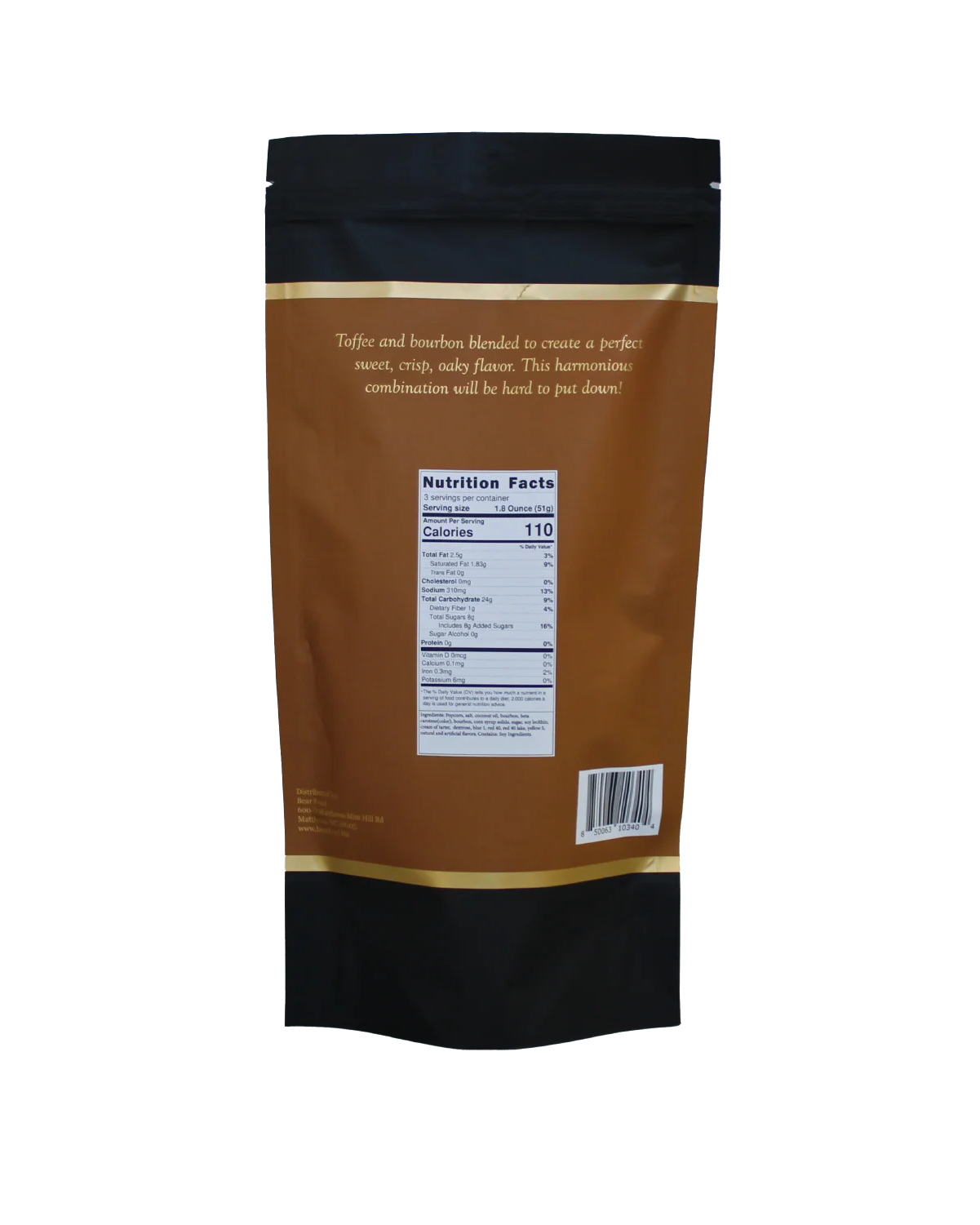 Bear Food Large Bourbon Toffee Popcorn 5.5oz