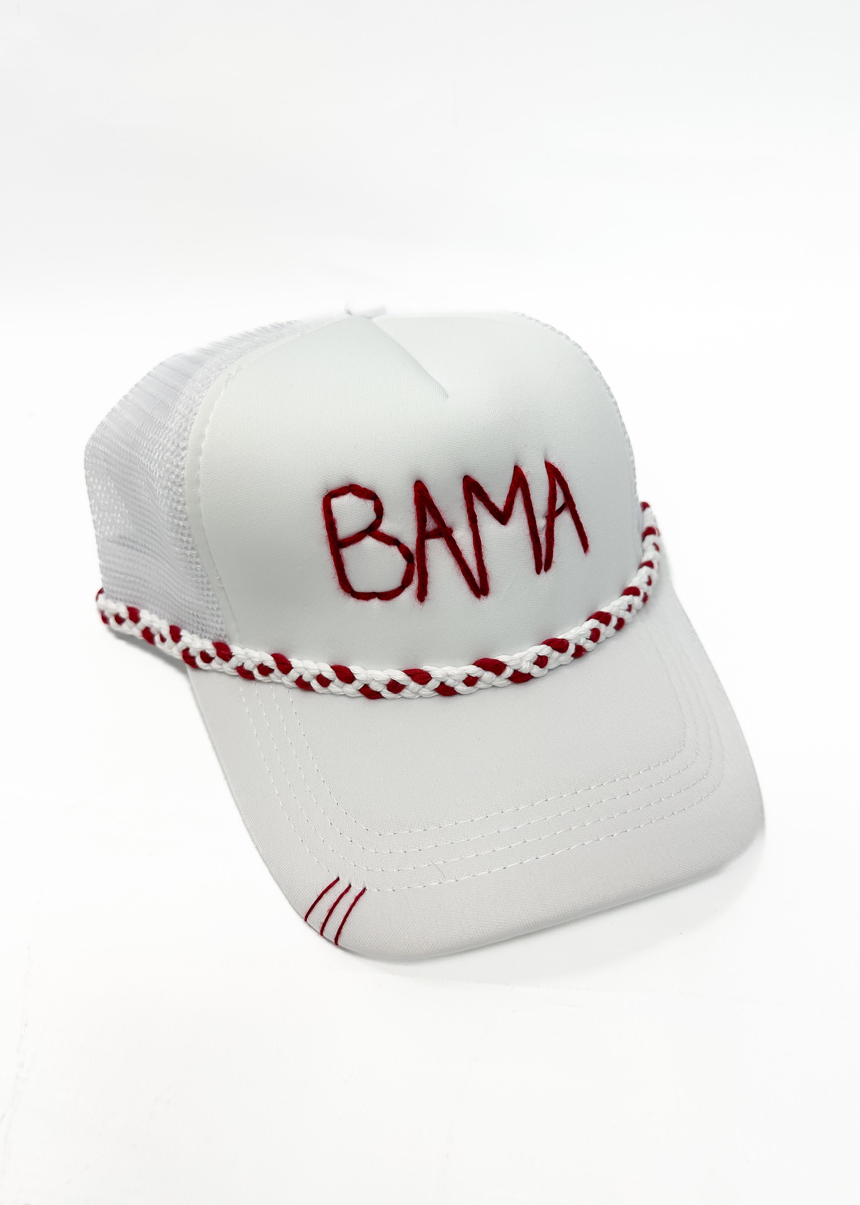 Bama Trucker Hat - White - Gabrielle's Biloxi