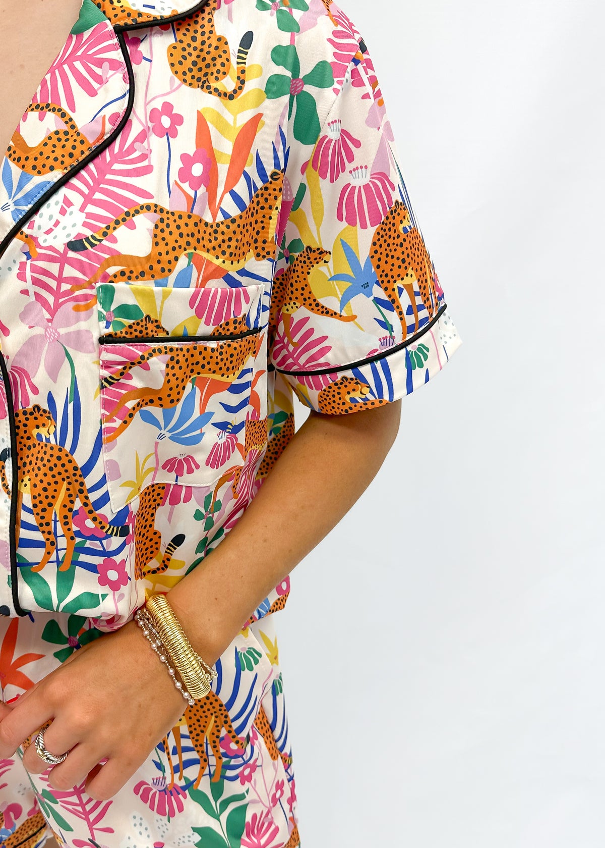 Tropical Cheetah Short Loung Set - Gabrielle's Biloxi