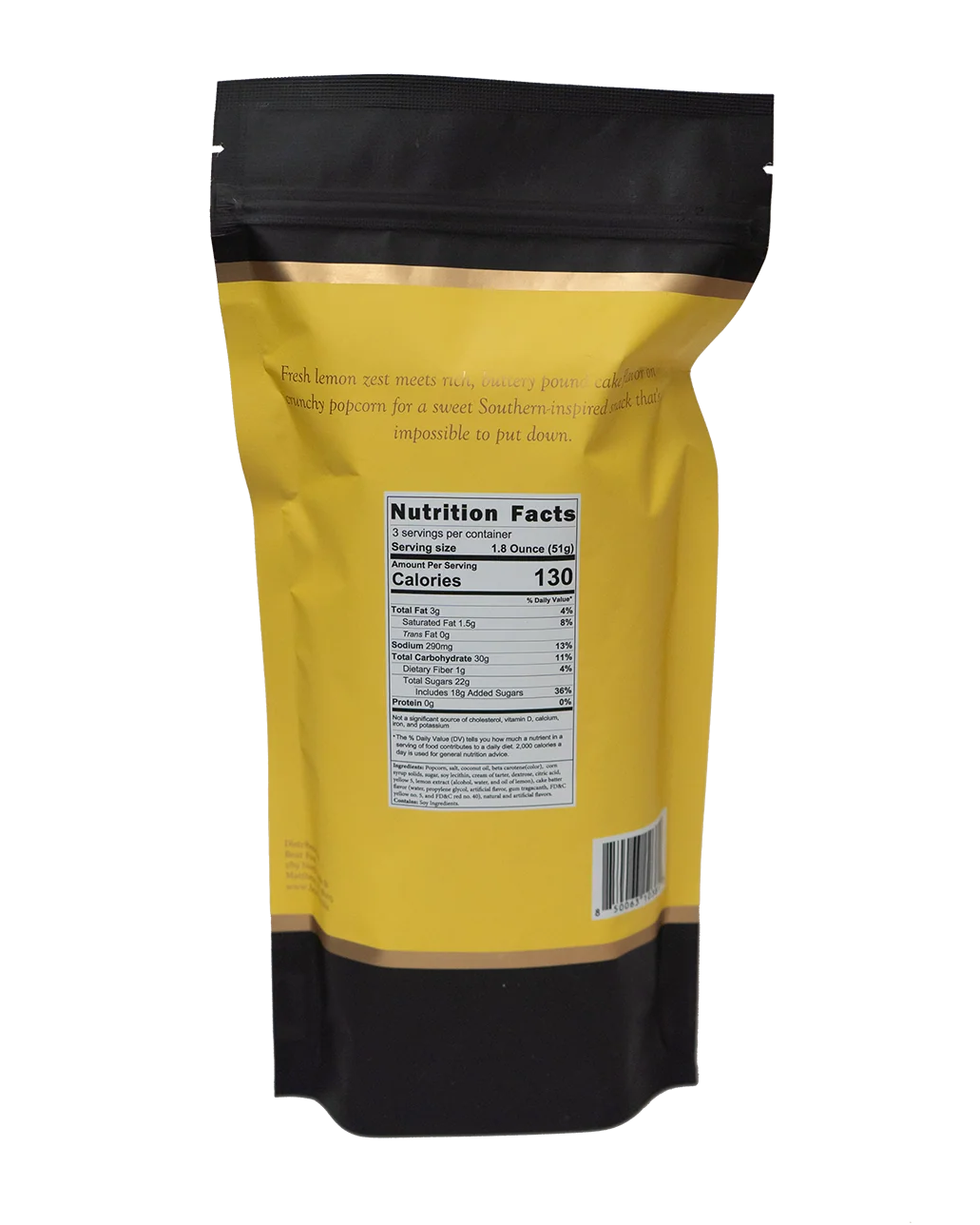 Bear Food Large Lemon Pound Cake Popcorn 5.5oz - Gabrielle's Biloxi