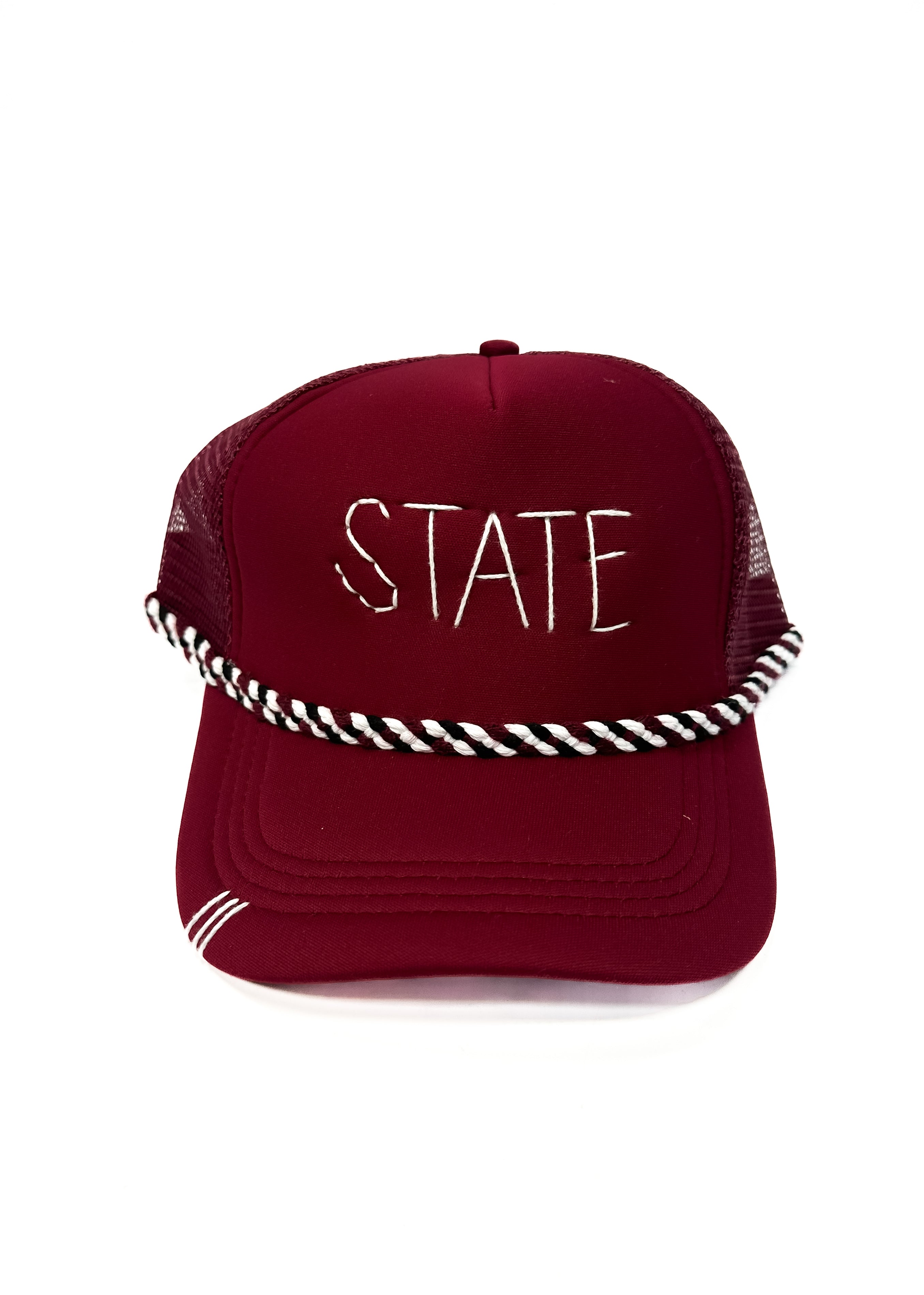 State Trucker Hat - Maroon Hat - Gabrielle's Biloxi