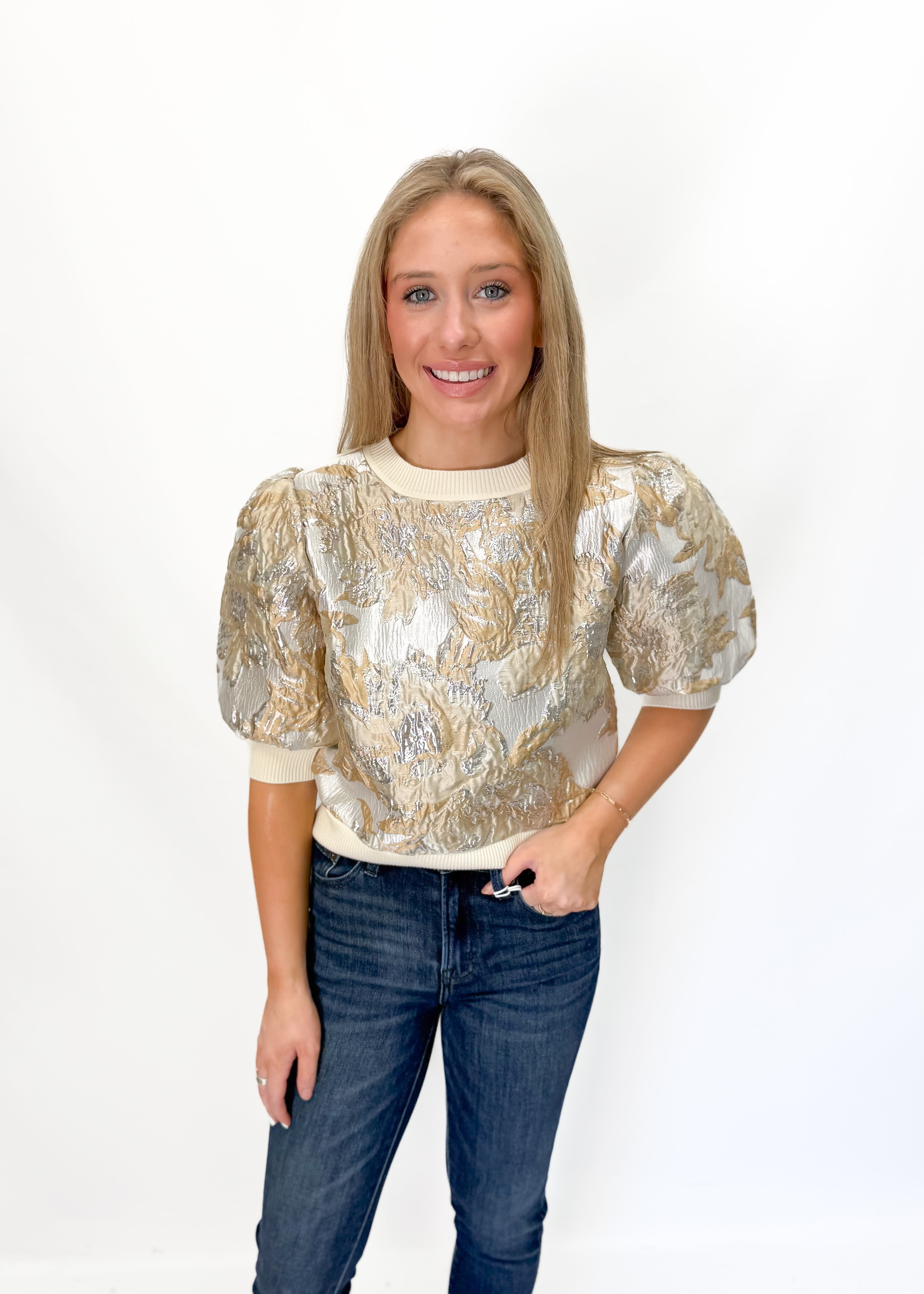 Women's Knit Top - Cream - Gabrielle's Biloxi