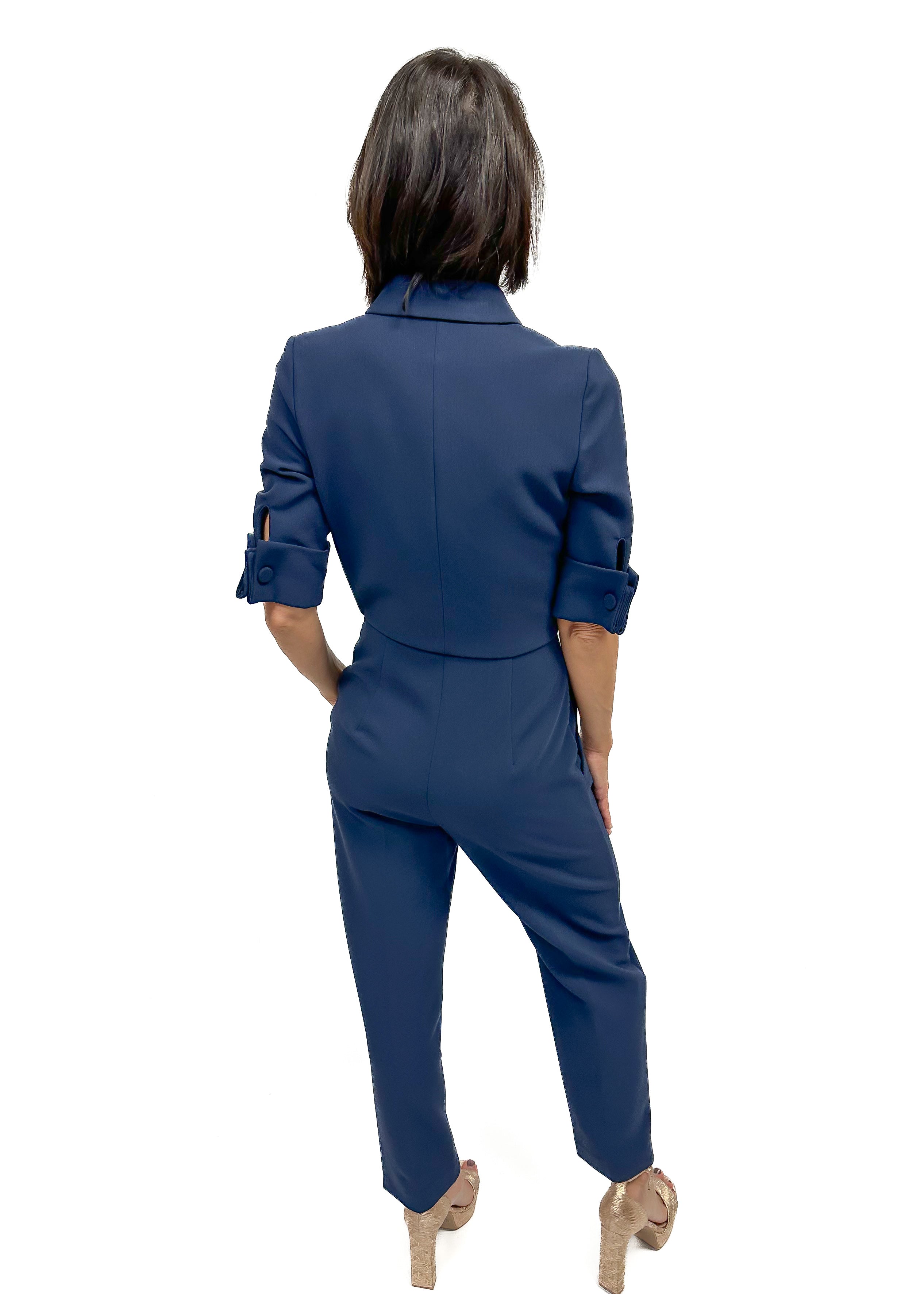 Black Halo Van Jumpsuit - Pacific Blue - Gabrielle's Biloxi
