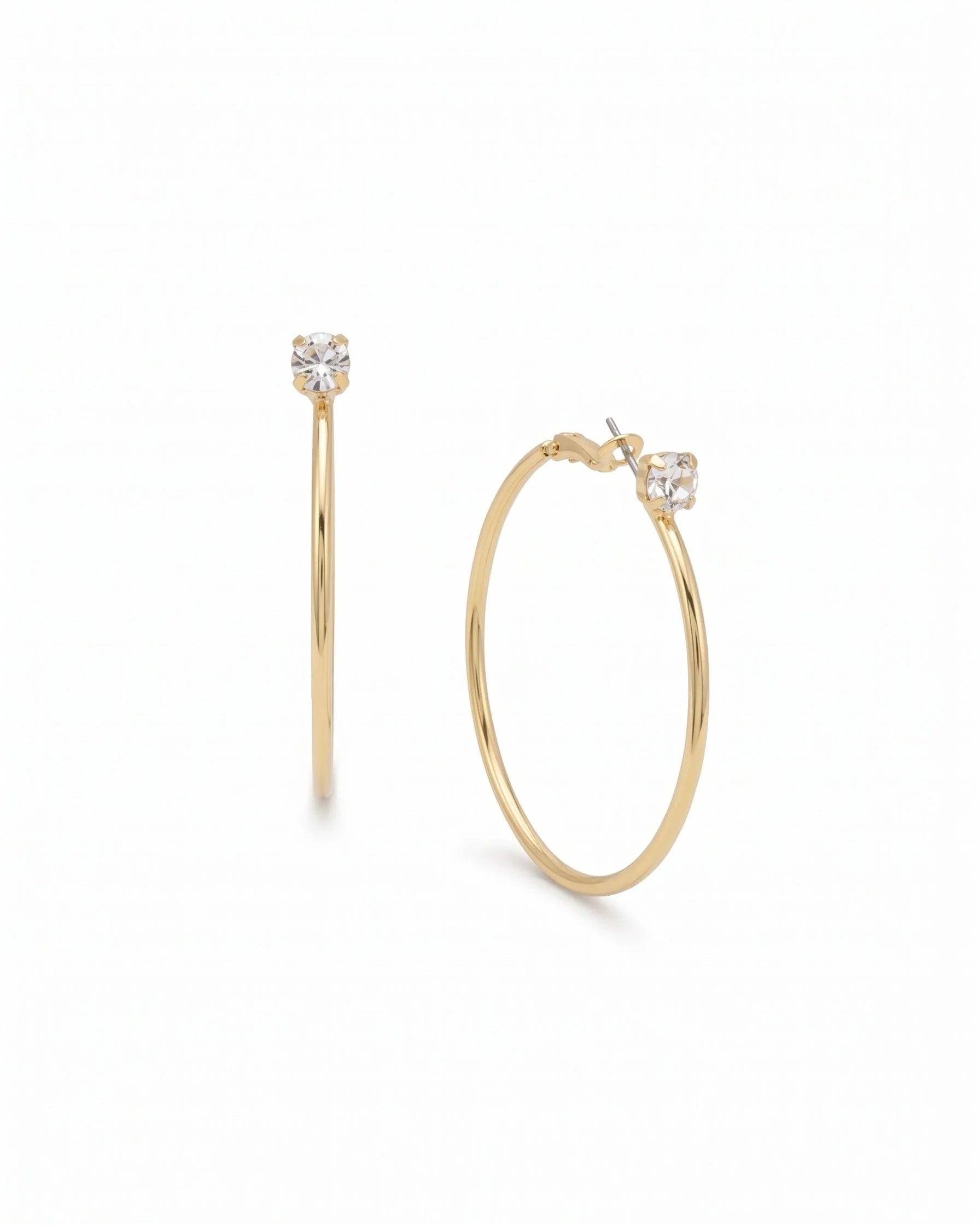 Sorrelli Mini Serafina Hoop Earrings - Bright Gold Crystal