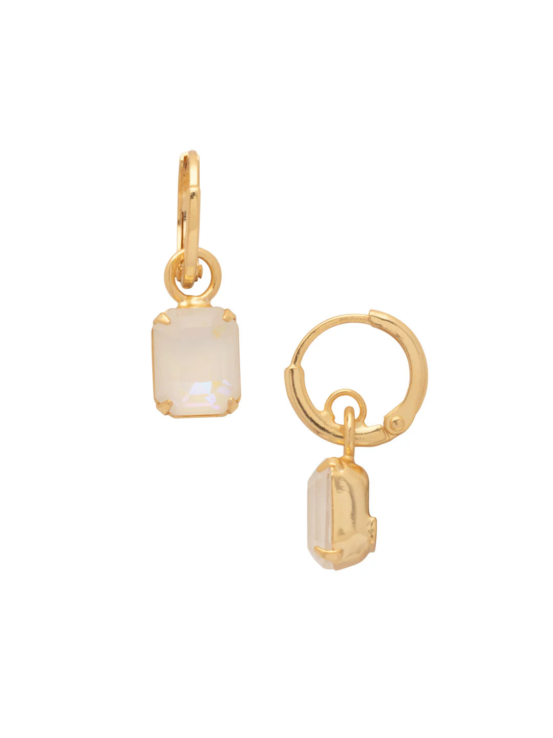 Sorrelli Octavia Huggie Hoop Earrings - Ultra White - Gabrielle's Biloxi