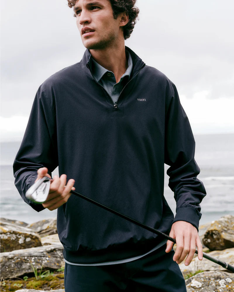 Vuori Venture 1/4 Zip - Ink Linen Texture