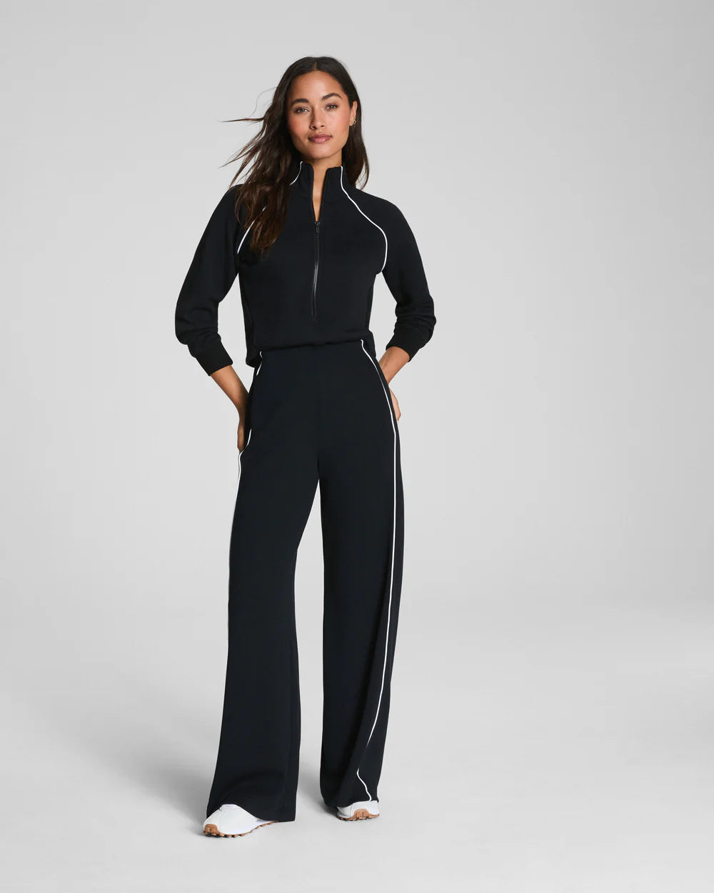 Spanx Airpique Long Sleeve Jumpsuit - Very Black – Gabrielle's Biloxi