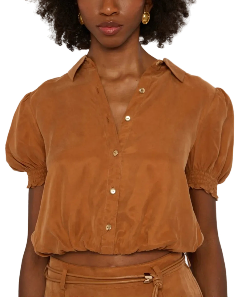 Love The Label Faelyn Top - Cognac