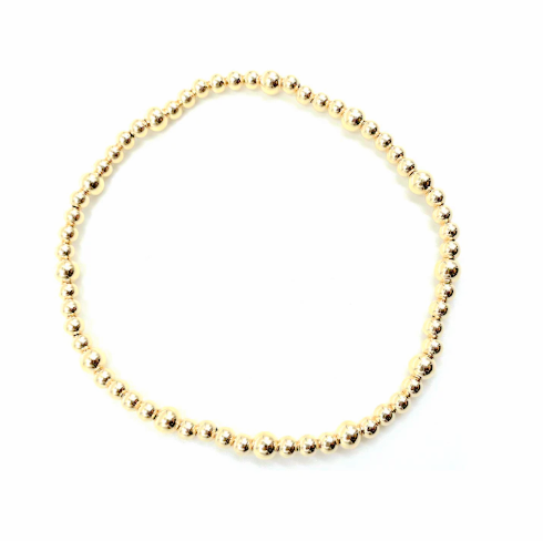 Erin Gray 3mm + 4mm 14K Gold Filled Karma Waterproof Bracelet - Gabrielle's Biloxi