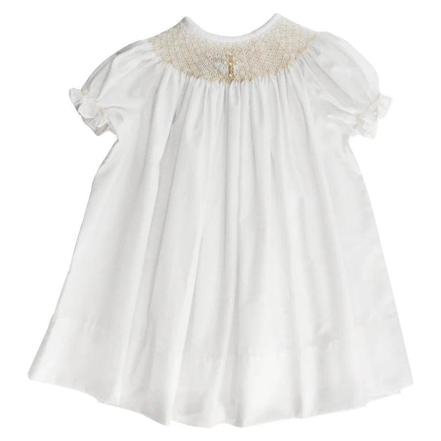 Bailey Boys Baby Girls Smocked Cross Christening Dress