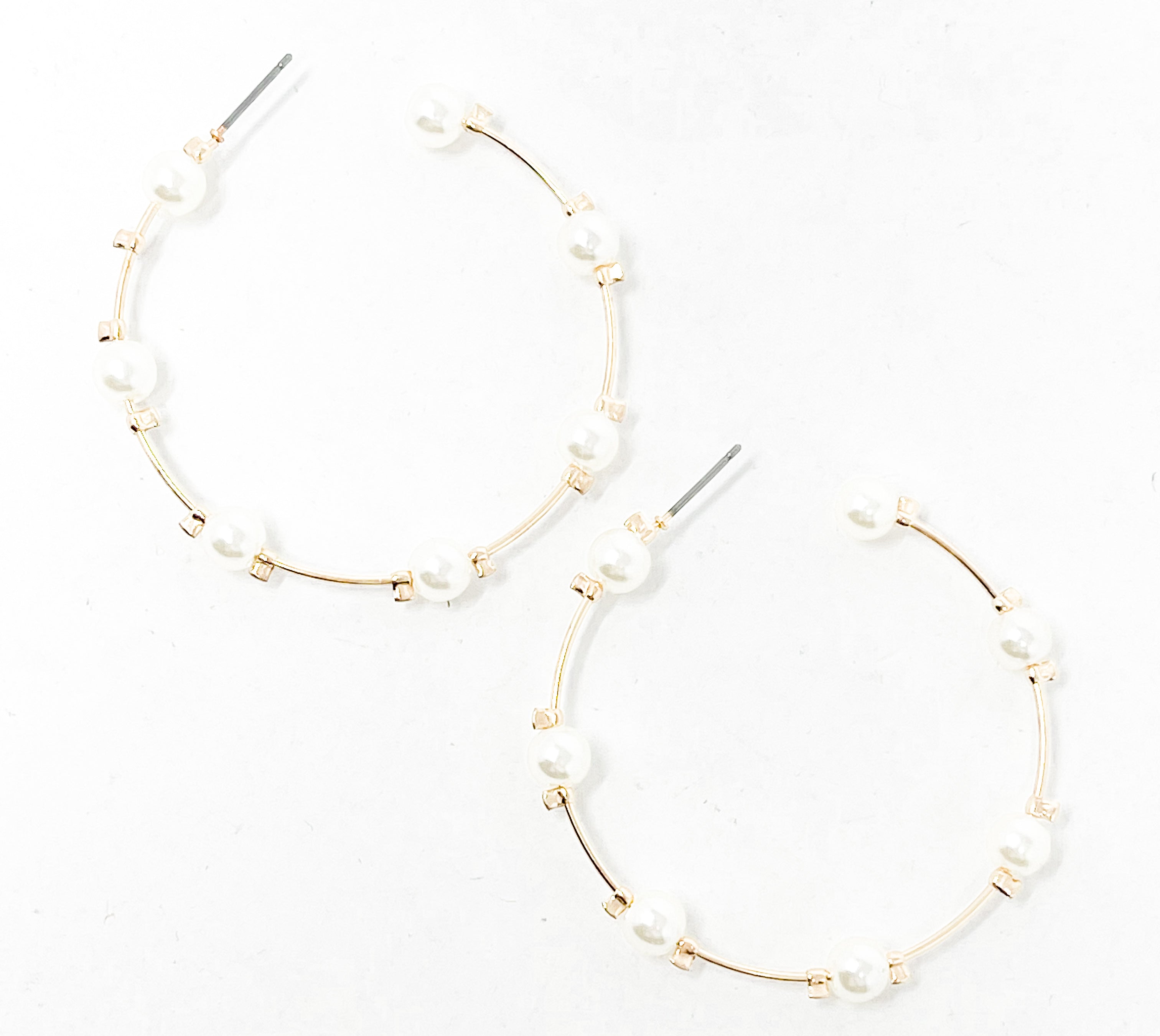 Pearl Hoop Earrings - Gabrielle's Biloxi