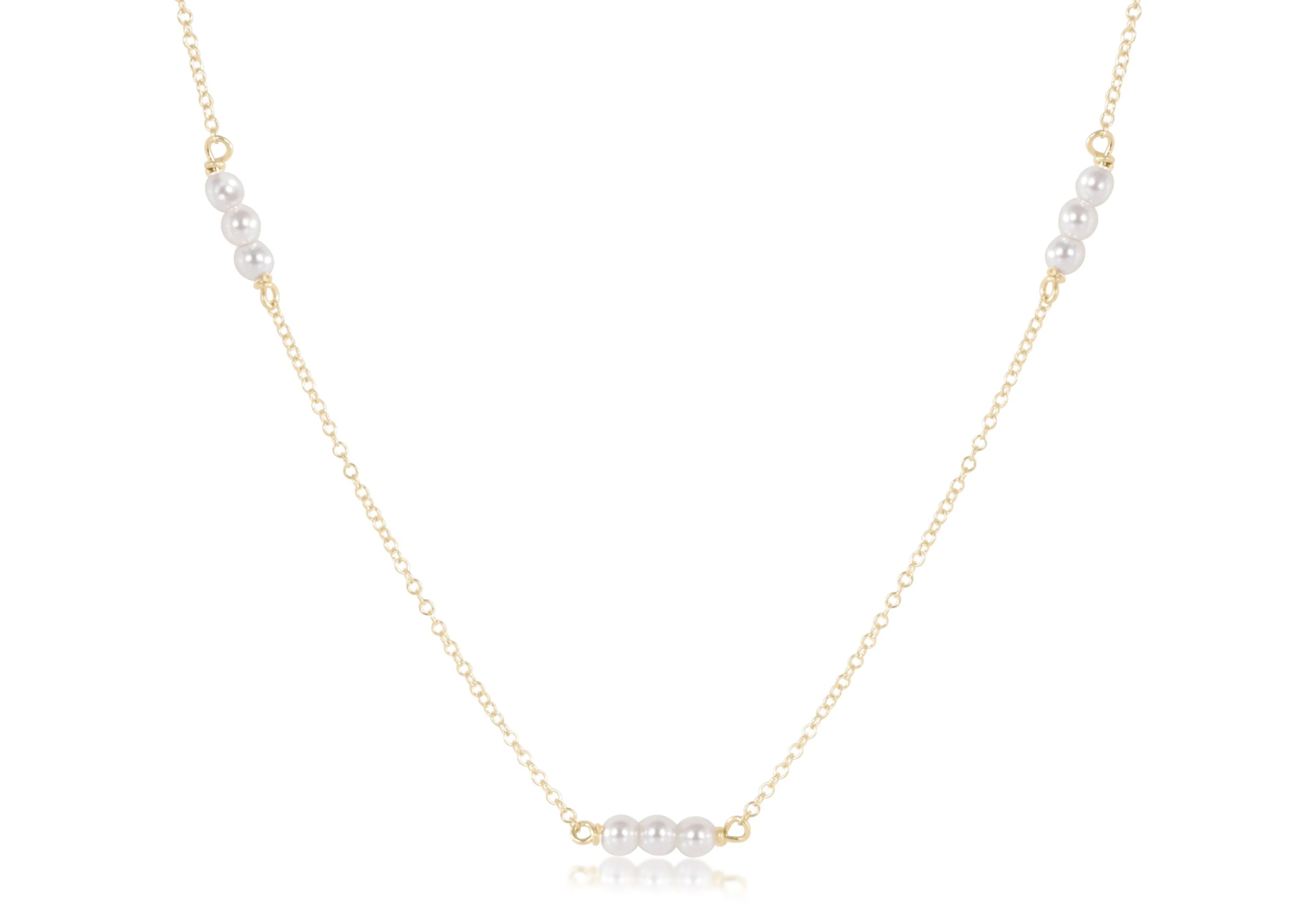 Enewton 15" Choker Joy Simplicity Chain Gold - Pearl 3mm