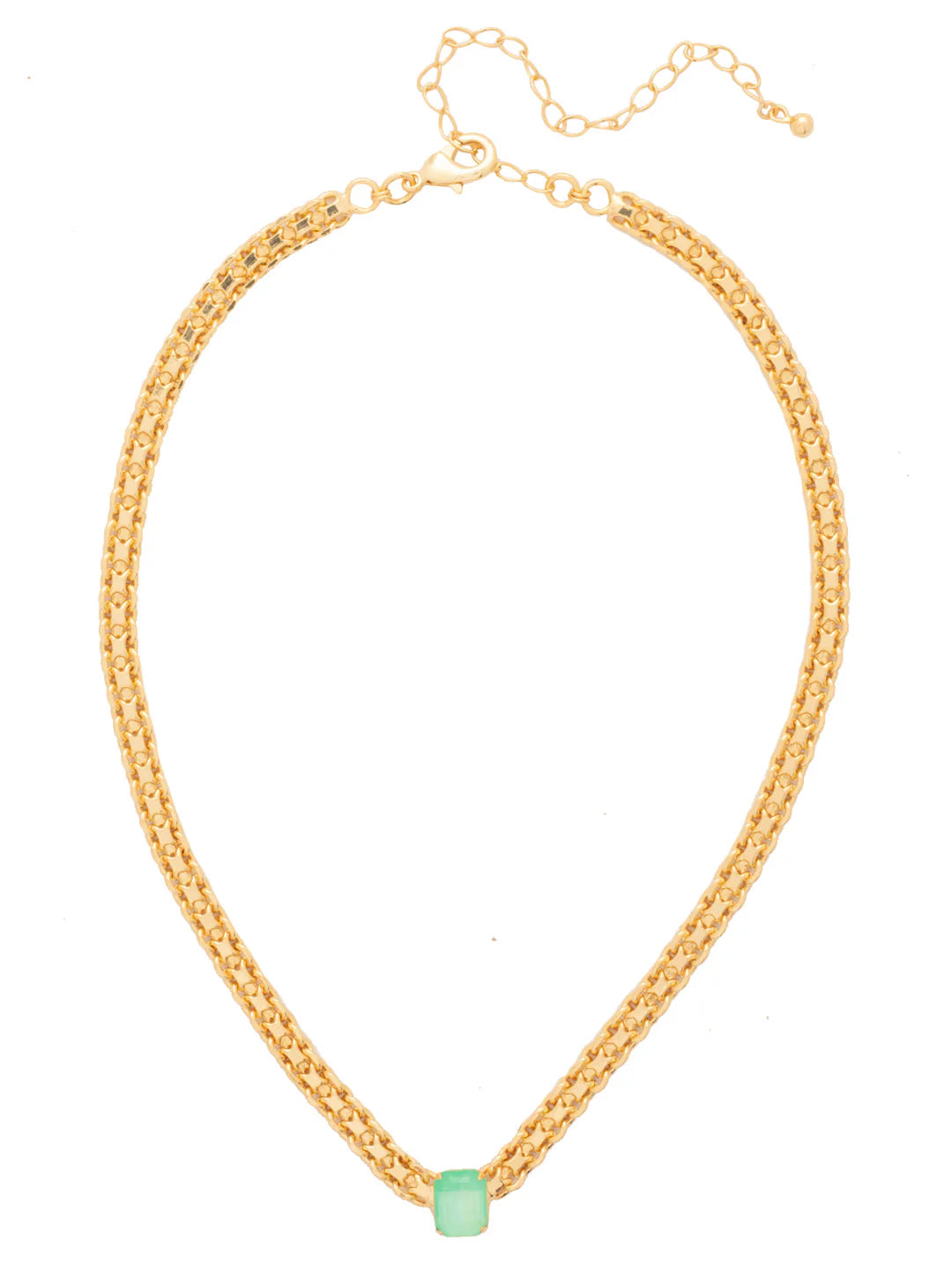 Sorrelli Octavia Single Crystal Tennis Necklace - Mint Delite - Gabrielle's Biloxi