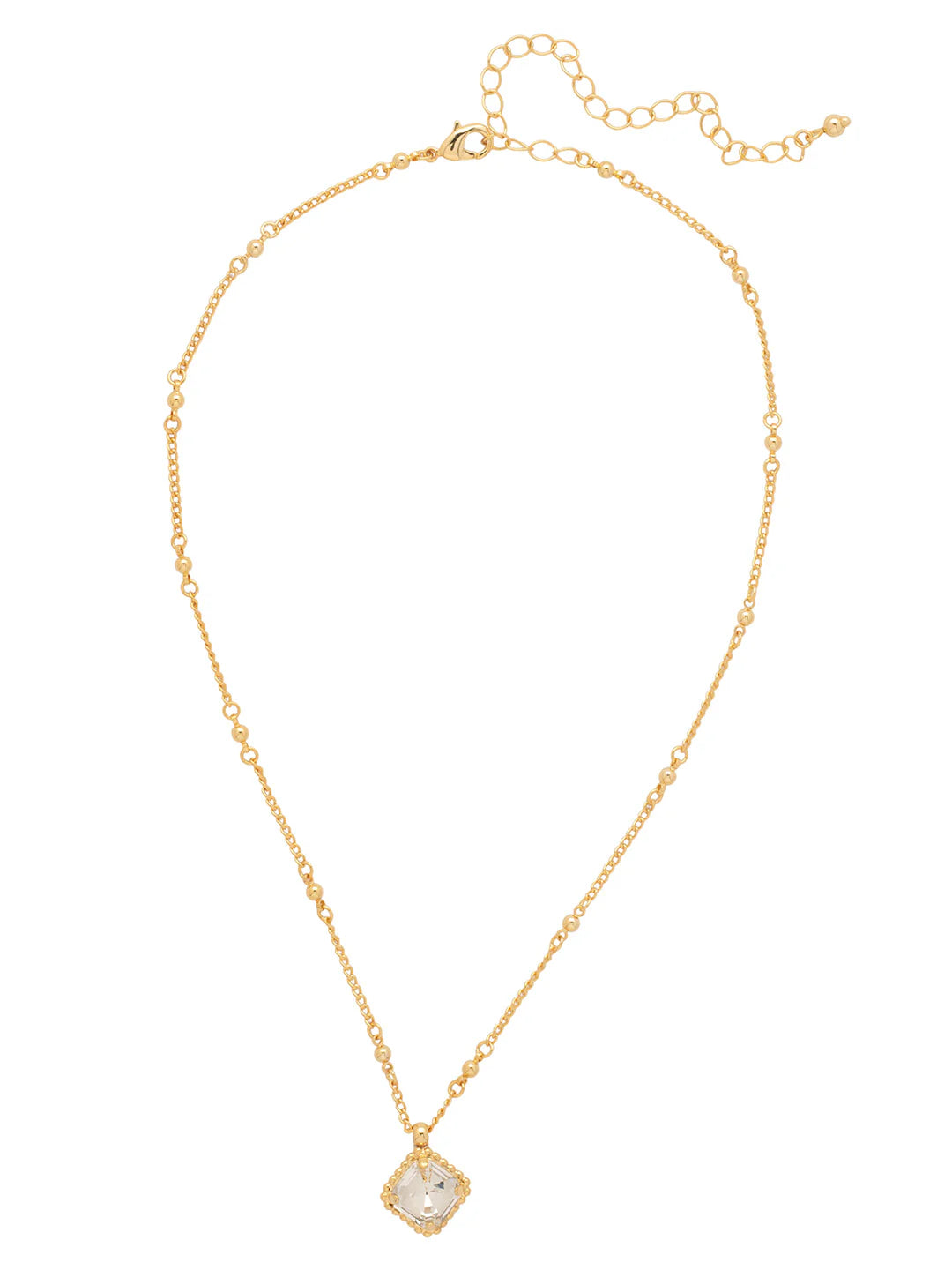 Sorrelli Izzy Decorated Pendant Necklace - Bright Gold Crystal - Gabrielle's Biloxi