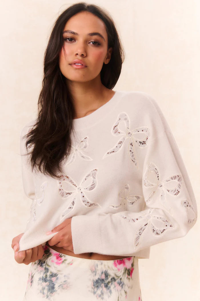 Love Shack Fancy Parson Pullover - Marshmallow Bliss - Gabrielle's Biloxi