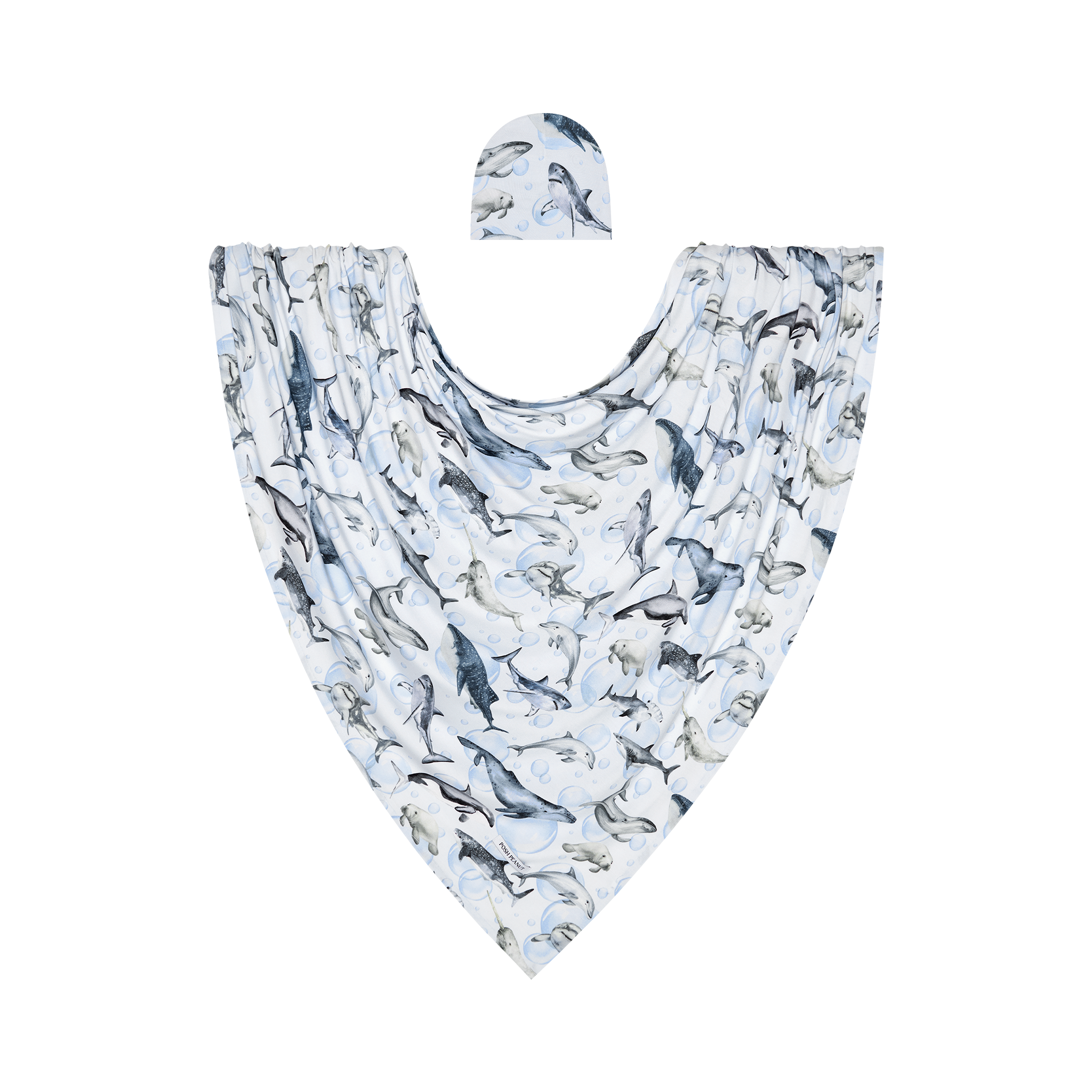 Posh Peanut Infant Swaddle & Beanie Set - Sharkly - Gabrielle's Biloxi