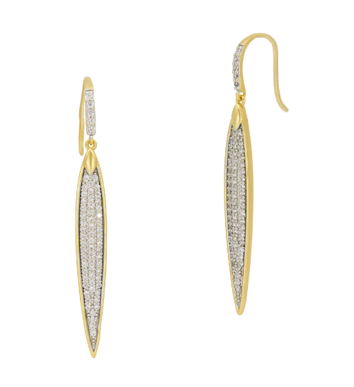Freida Rothman Petals and pavé Large Hook Earring - Gabrielle's Biloxi