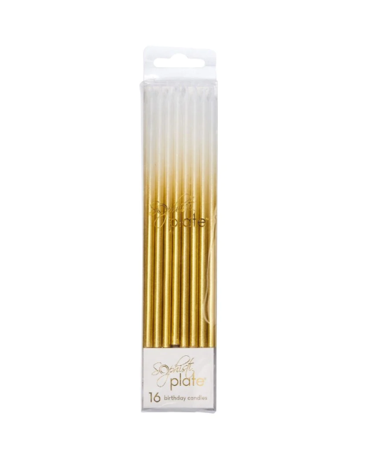 Birthday Candles Gold & White - Gabrielle's Biloxi