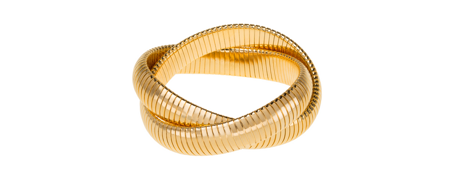 Janis Savitt Double Twist Cobra Bracelet - Gold - Gabrielle's Biloxi