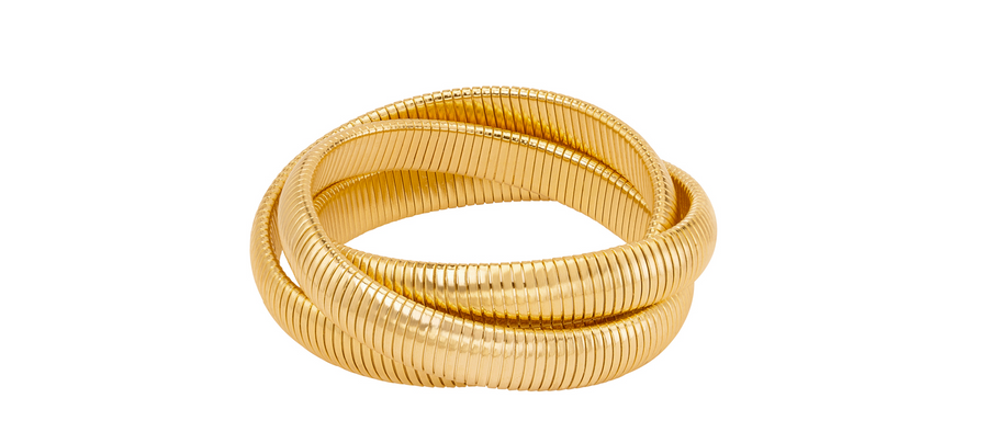 Janis Savitt Triple Cobra Bracelet - Gold - Gabrielle's Biloxi