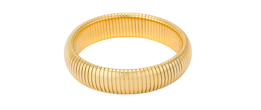 Janis Savitt Single Cobra Bracelet 5/8" Wide - Gold - Gabrielle's Biloxi