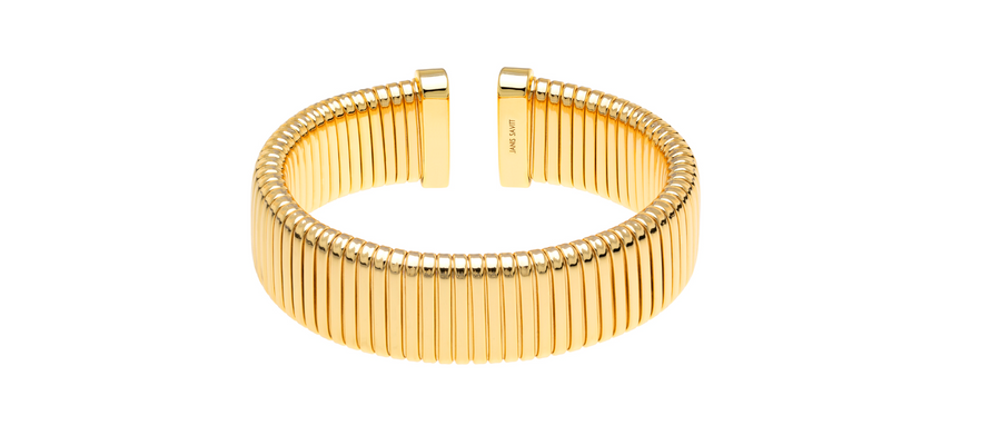 Janis Savitt Medium Open Back Cobra Bracelet 3/4" Wide - Gold - Gabrielle's Biloxi