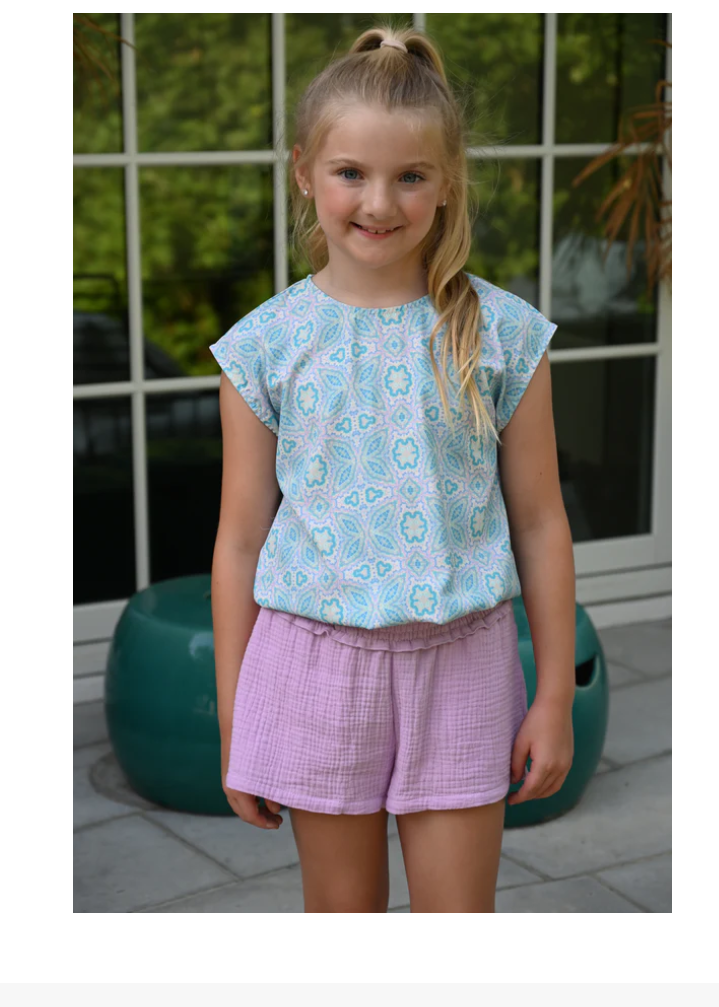 Girls Sadie Short - Orchid Gauze - Gabrielle's Biloxi