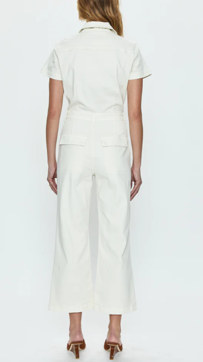 Pistola Makenna Wide Leg Jumpsuit - Eggshell - Gabrielle's Biloxi
