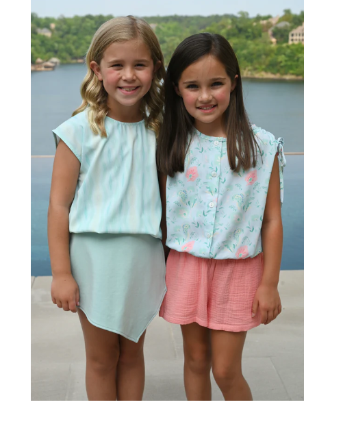 Girls Maggie Top - Pastel Paisley - Gabrielle's Biloxi